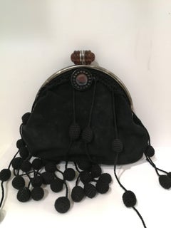 Marni Black Velvet Clutch
