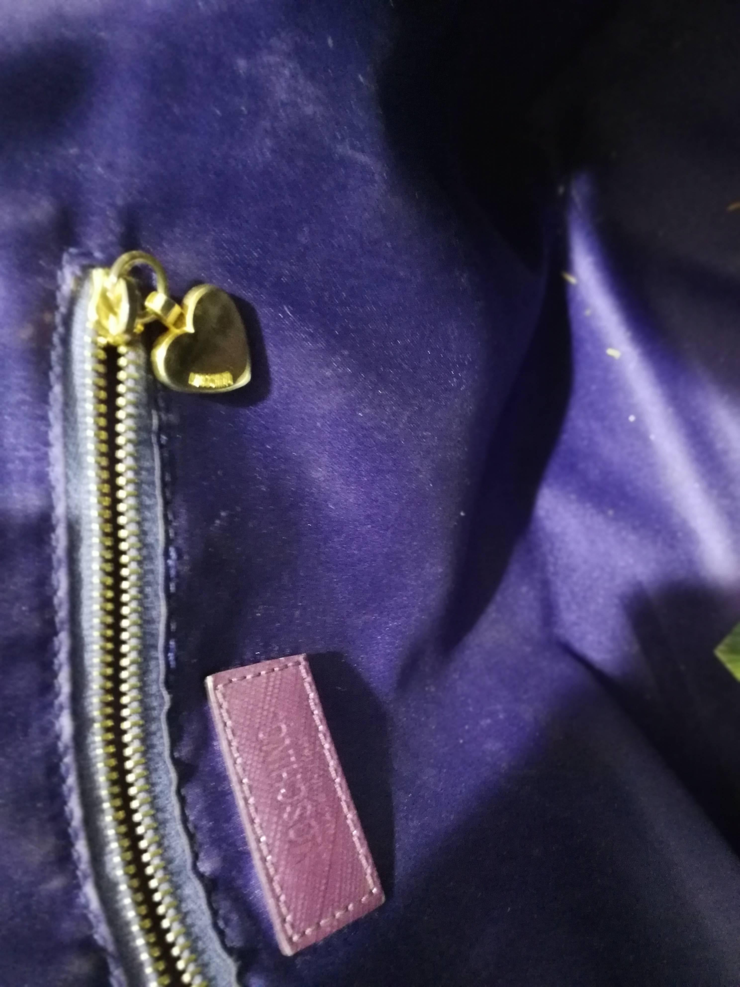Purple Moschino purple patent leather Bag