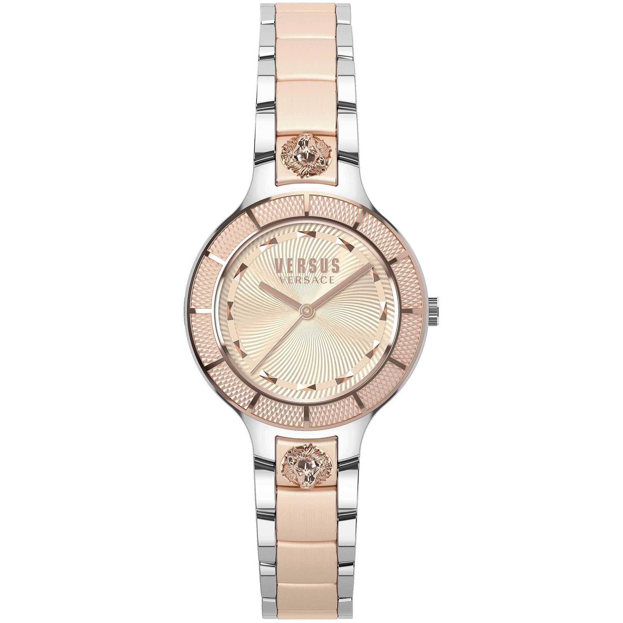 Versus silver and rose gold tone steel watch