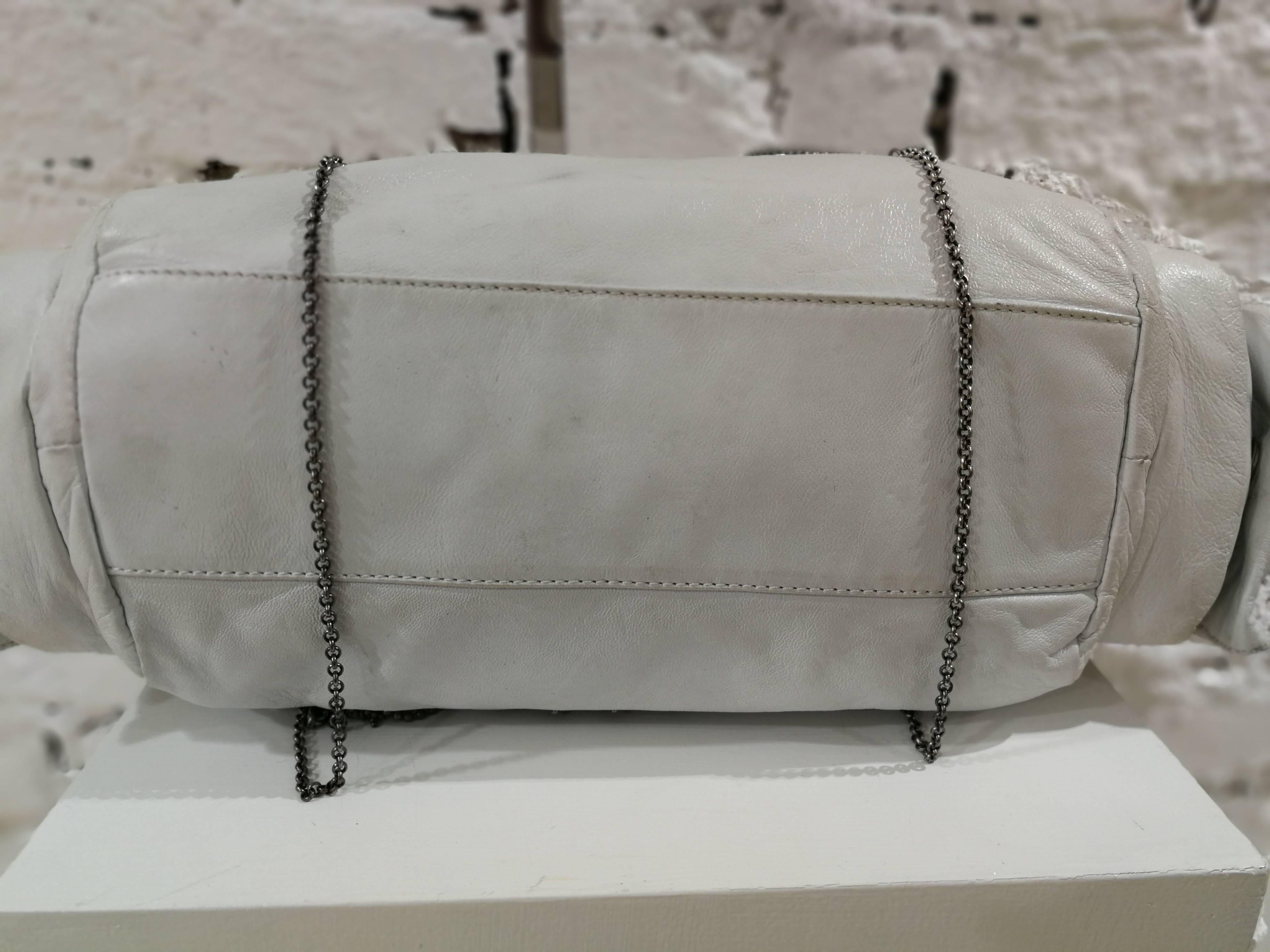 John Richmond white leather chains and swarovsky Shoulder Bag 11