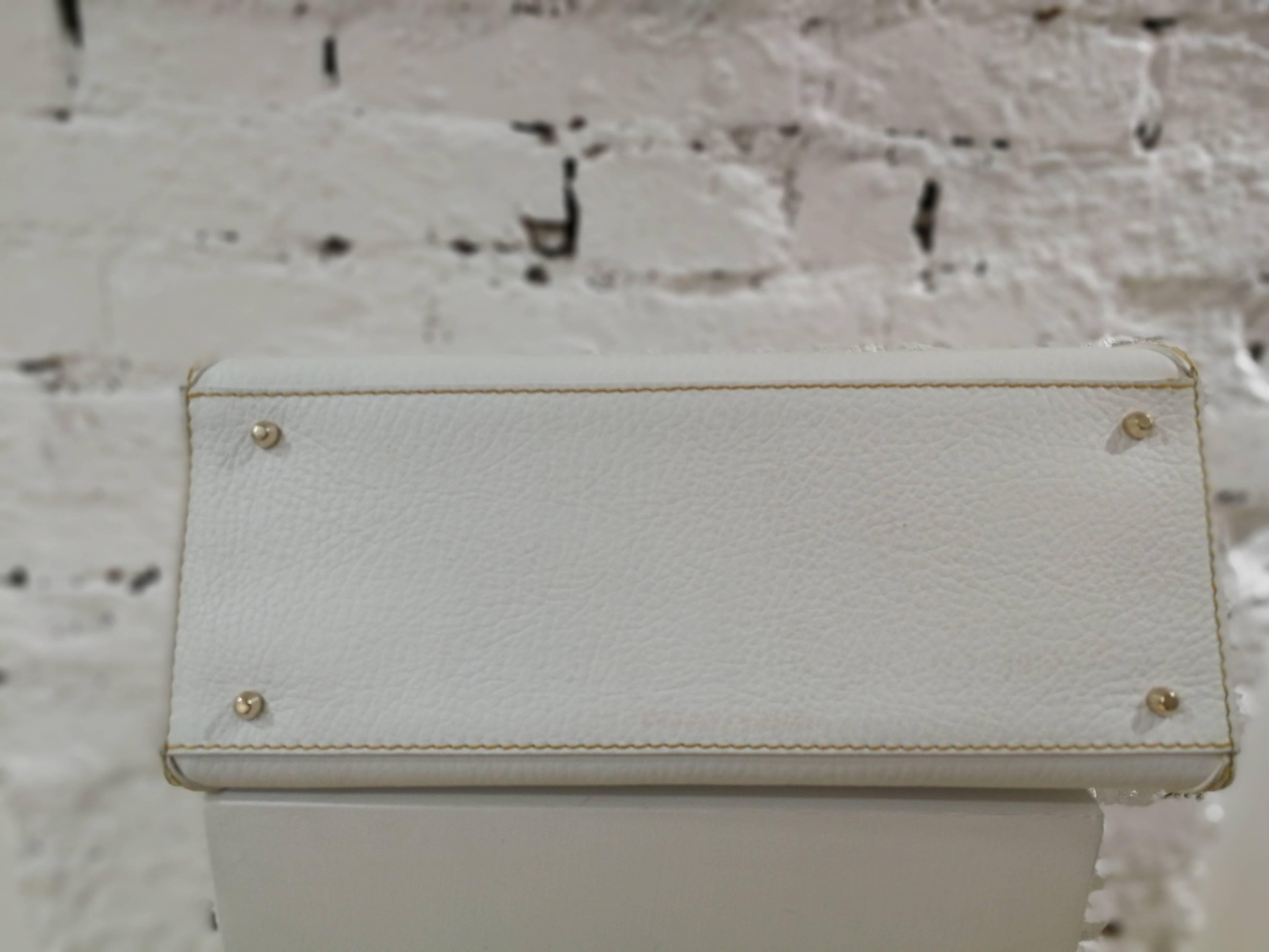 Dolce & Gabbana white leather Denim Handle Shoulder Bag 1