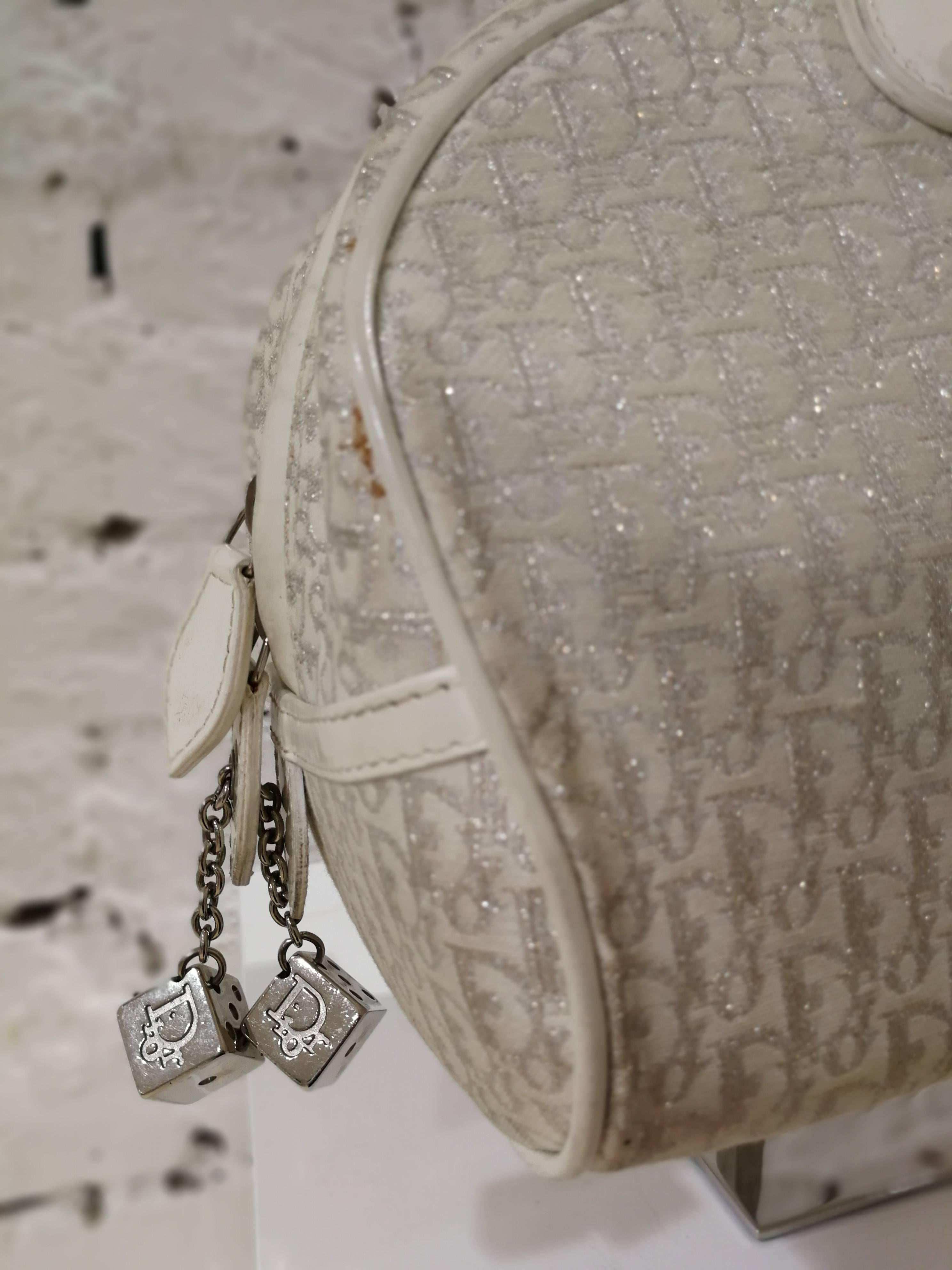 Christian Dior white Gambler Cubes Bag 4