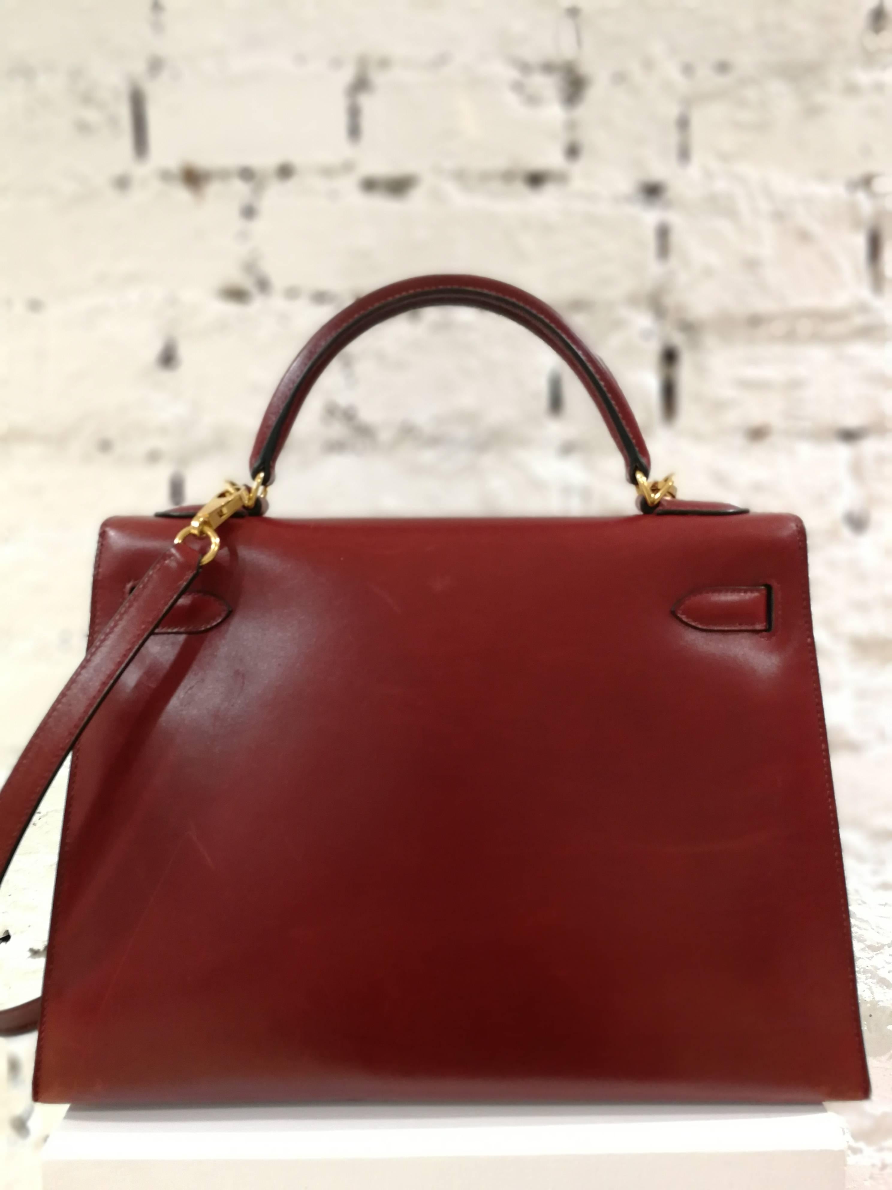 Hermès Bordeaux 32cm Kelly Bag 4