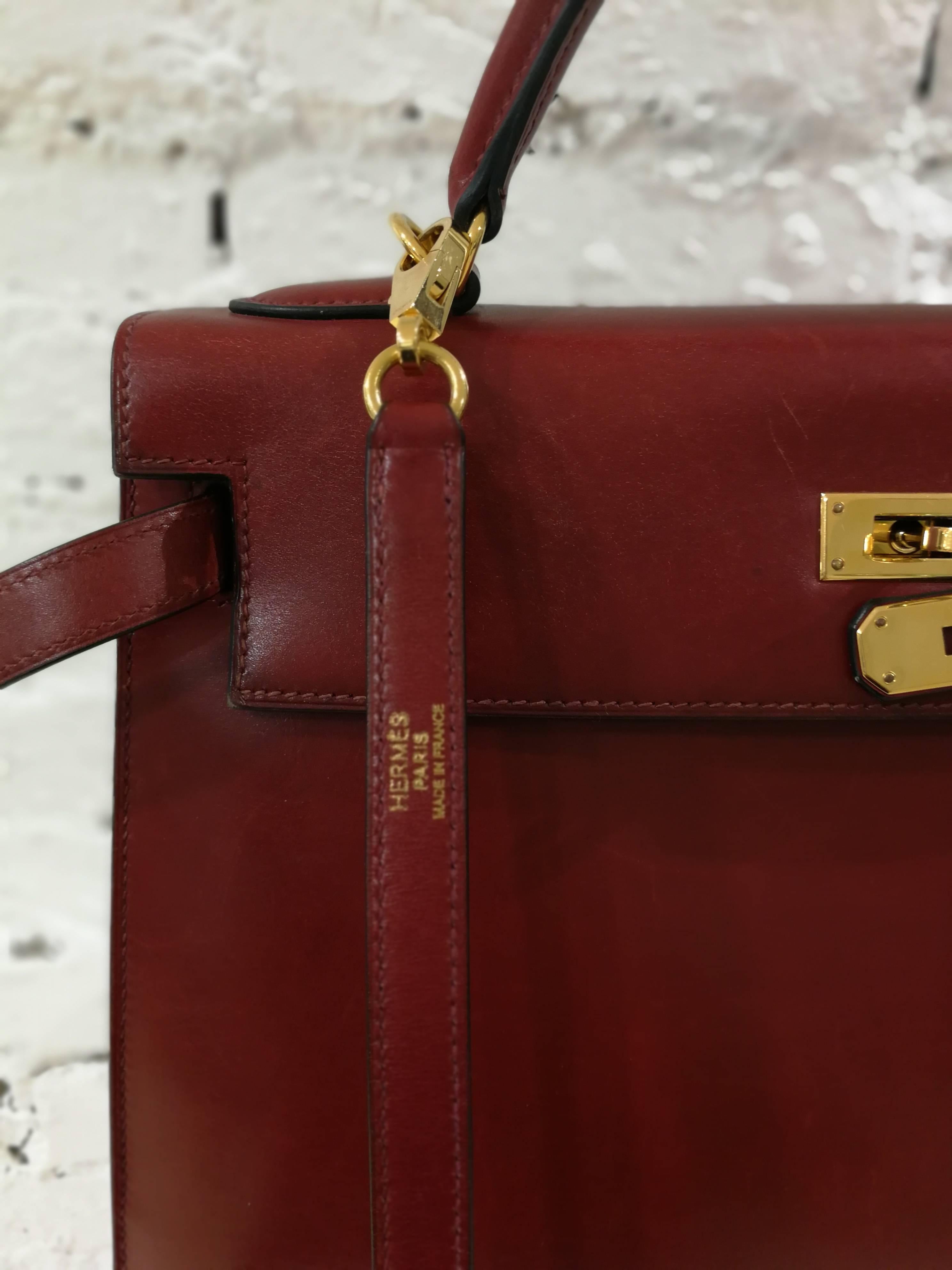 Hermès Bordeaux 32cm Kelly Bag 12