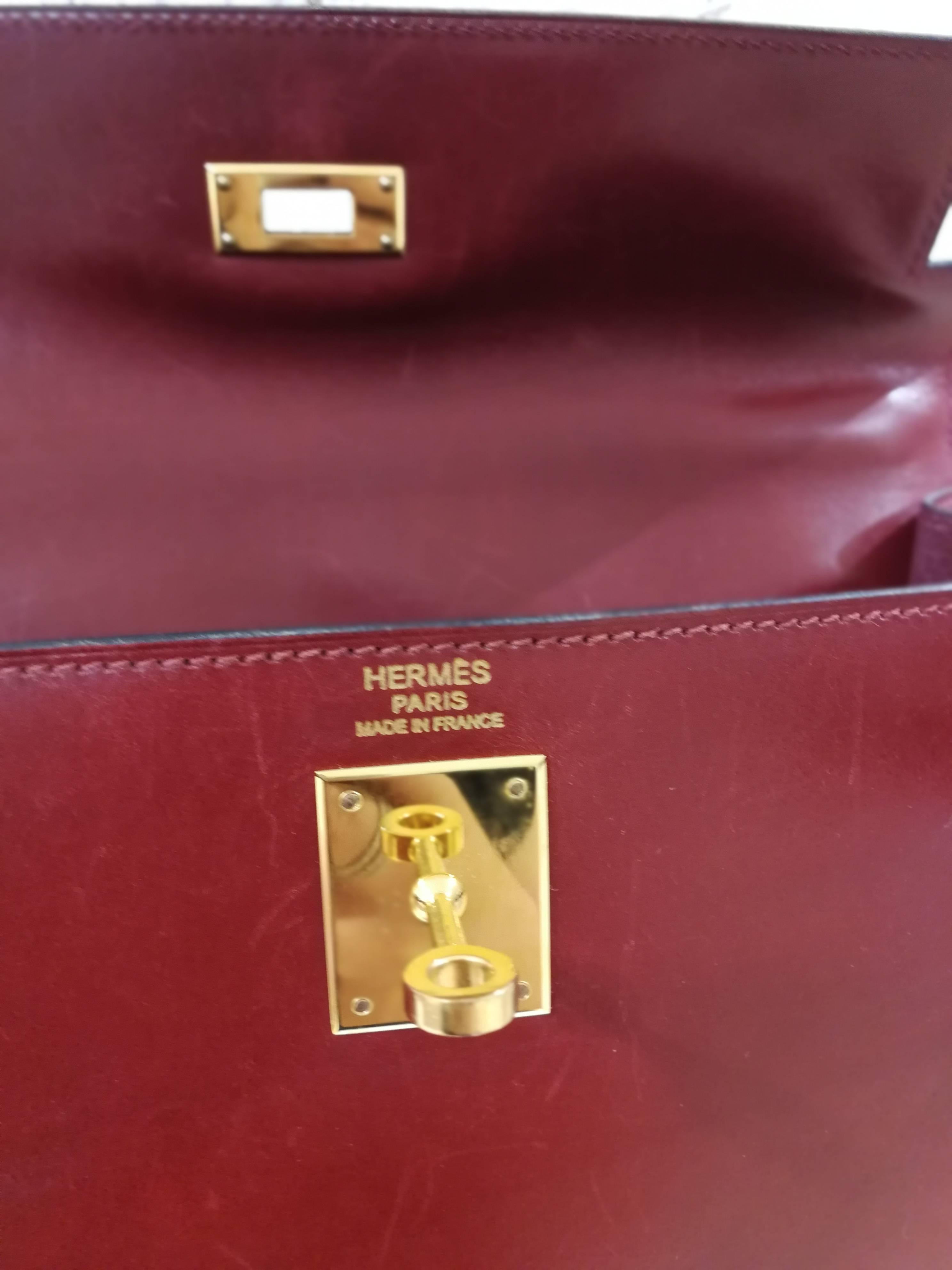 Hermès Bordeaux 32cm Kelly Bag 13