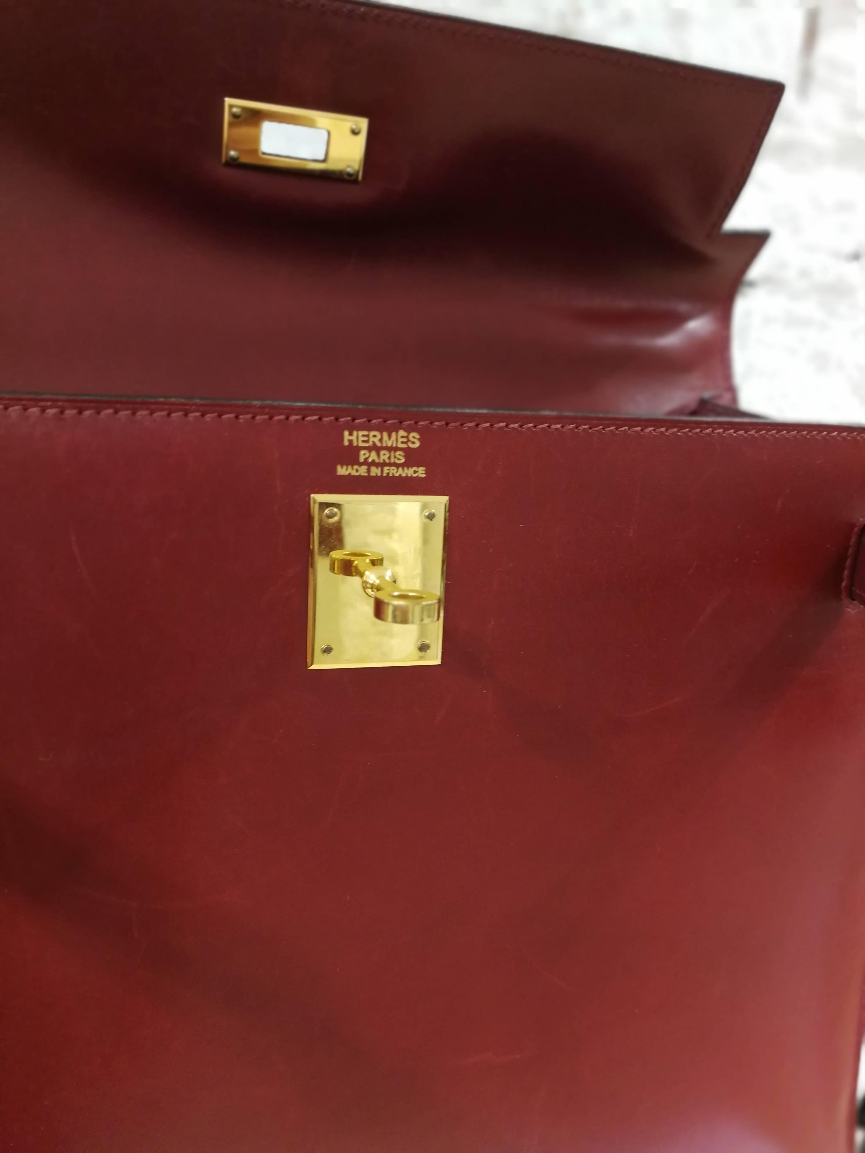 Hermès Bordeaux 32cm Kelly Bag 14