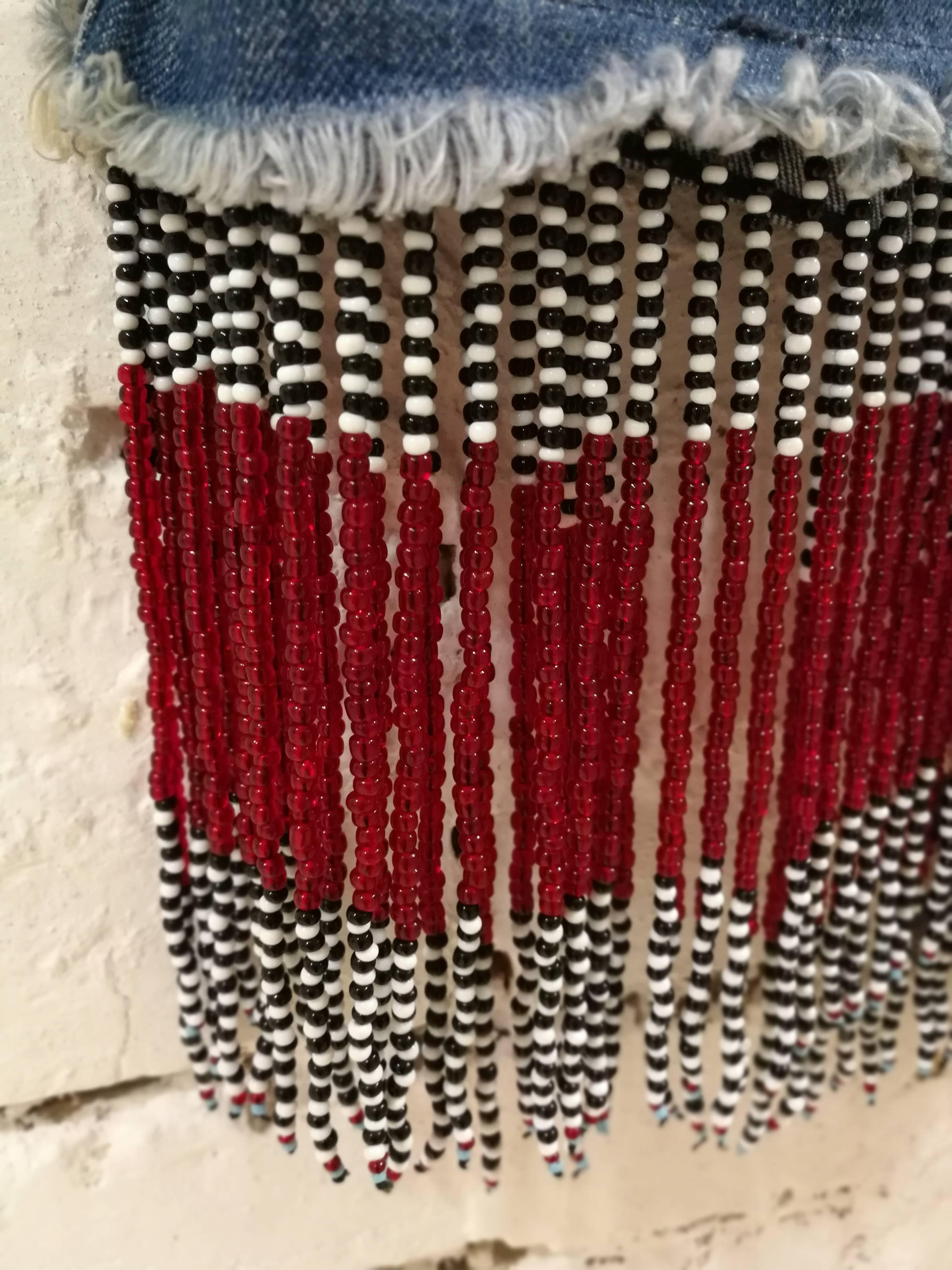 Katharine Hamnett London Denim beads Skirt 6