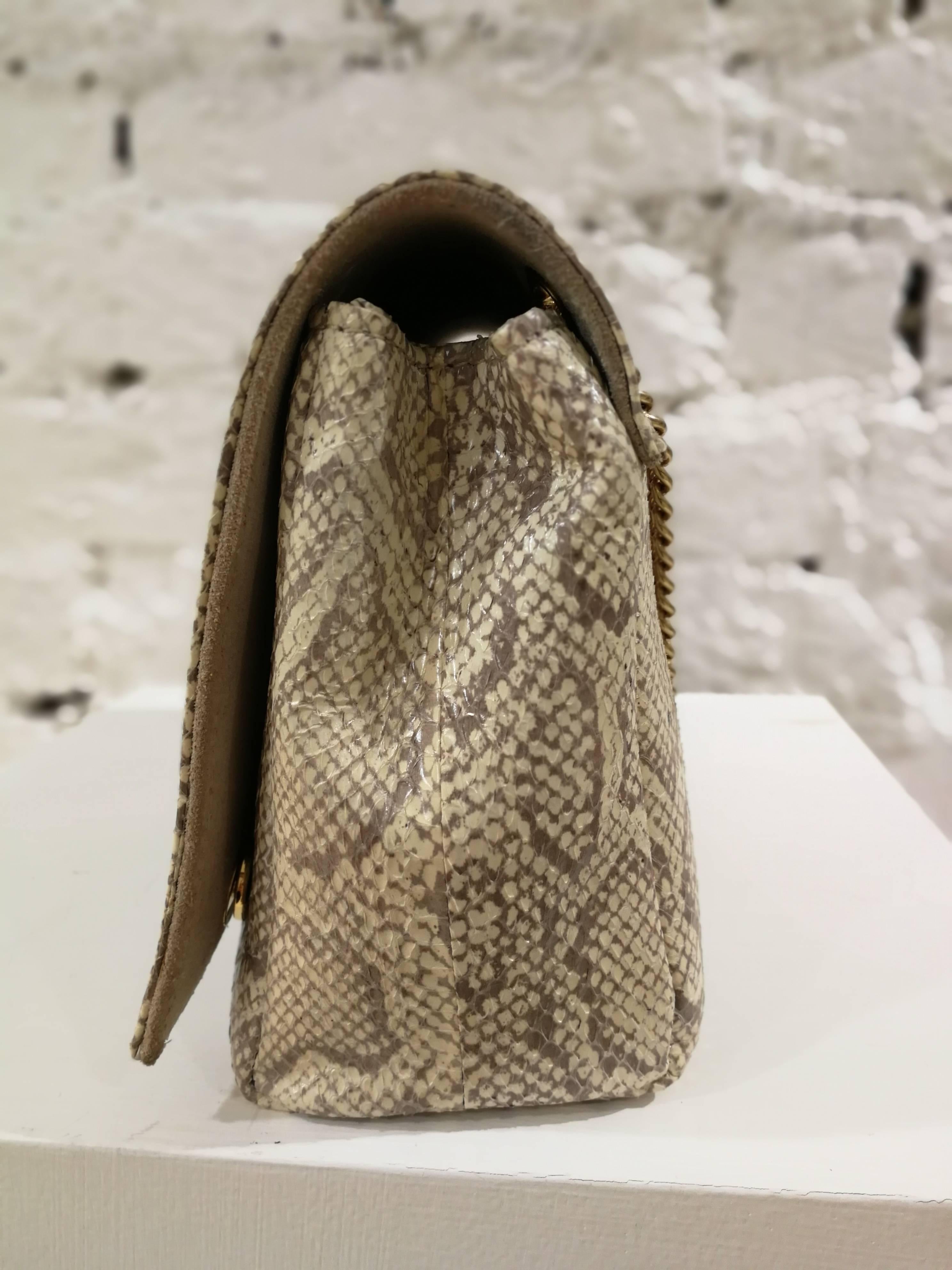 Women's Aphros nude tone snake skin Shoulder bag