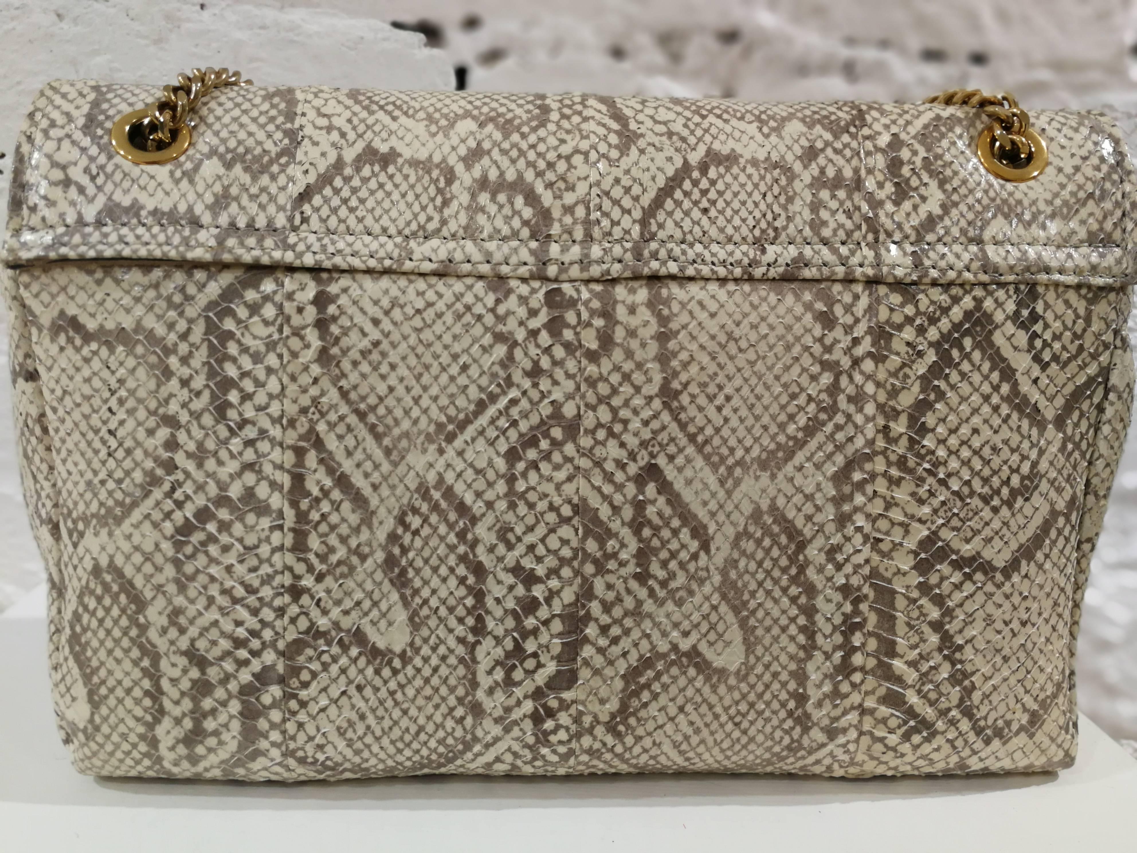 Aphros nude tone snake skin Shoulder bag 4