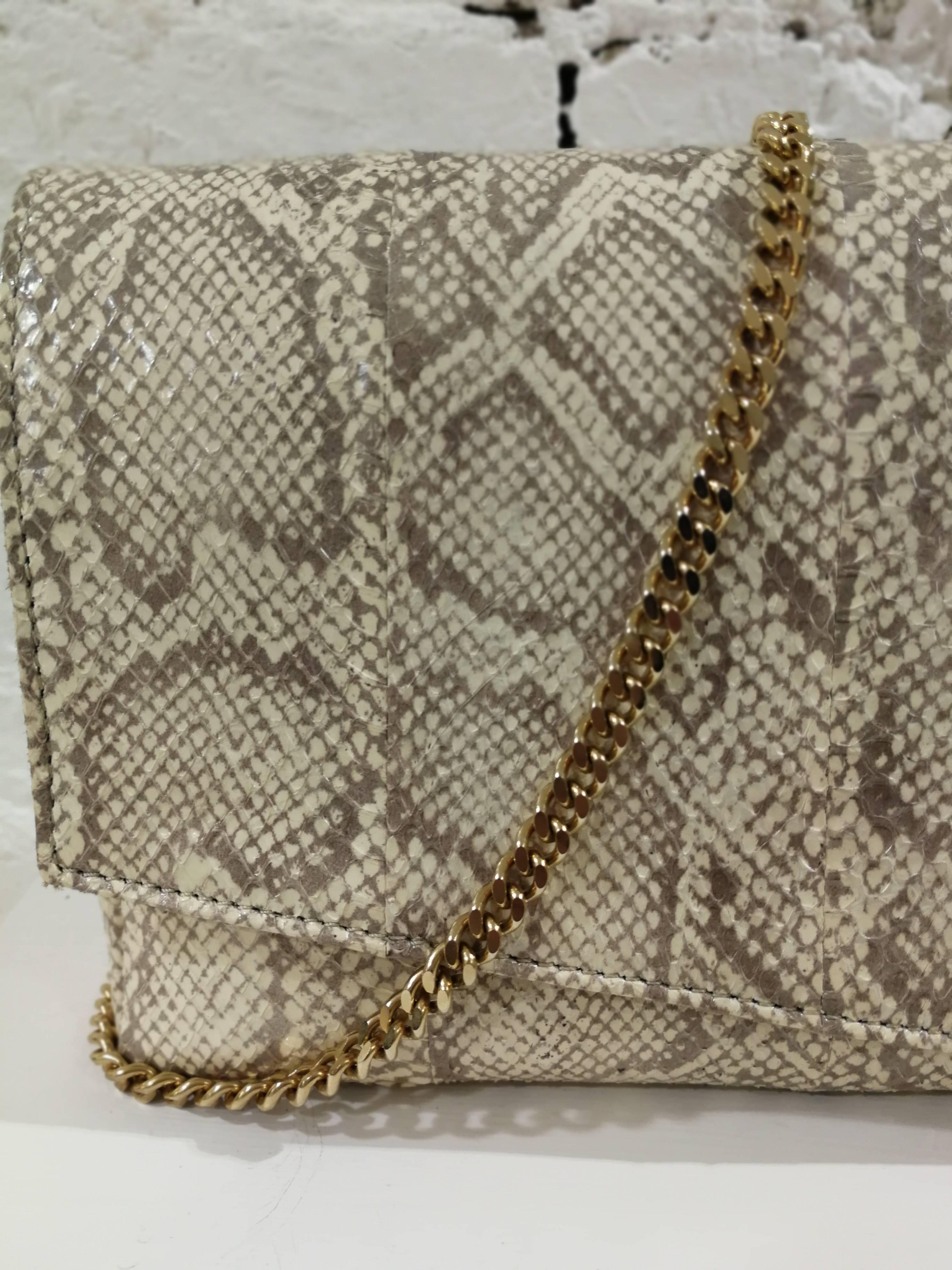 Aphros nude tone snake skin Shoulder bag 12