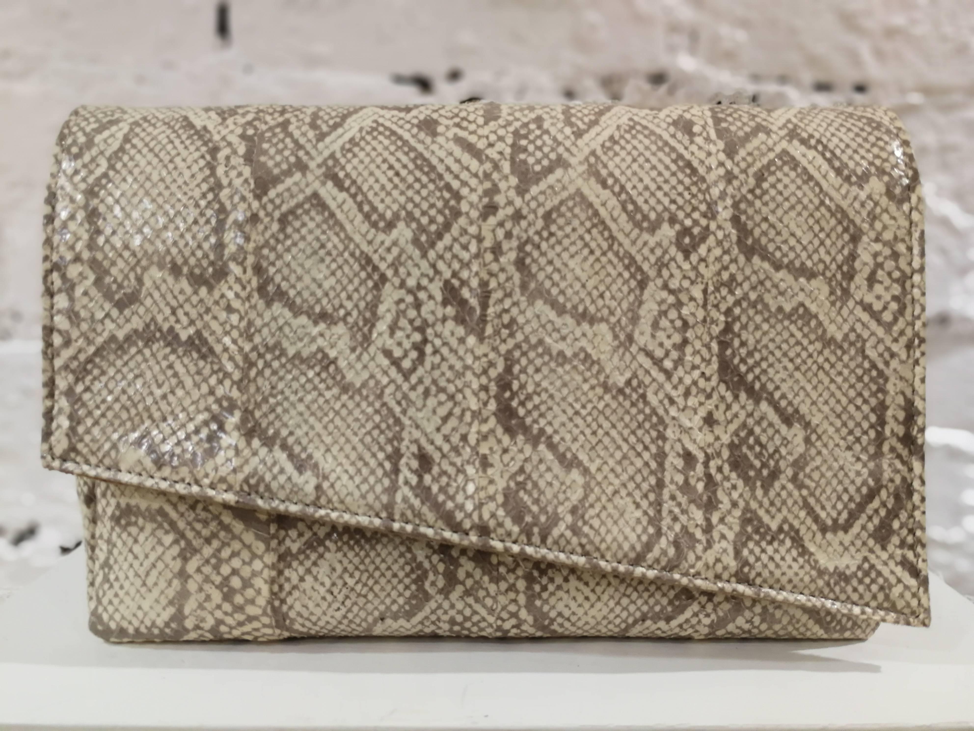 Aphros nude tone snake skin Shoulder bag 13