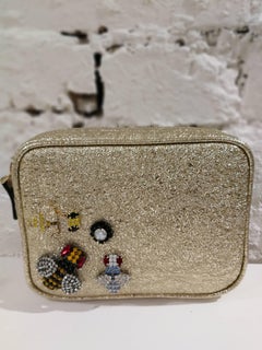 Lisa C. Bijoux Gold Leather Fanny Pack and Shoulder Bag