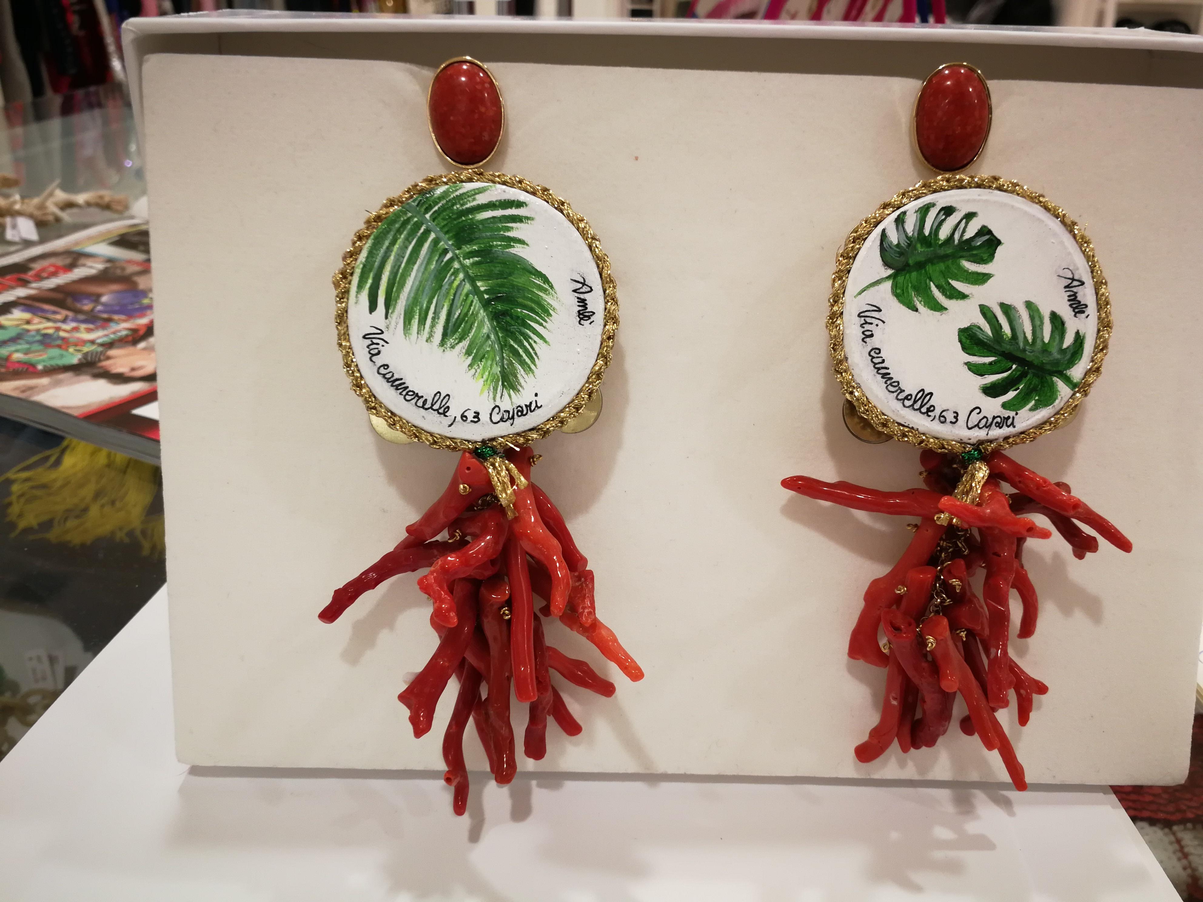 Amlé Handmade Capsule Tambourine Coral Earrings 8
