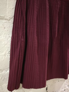 Miu Miu Bordeaux Cotton Skirt