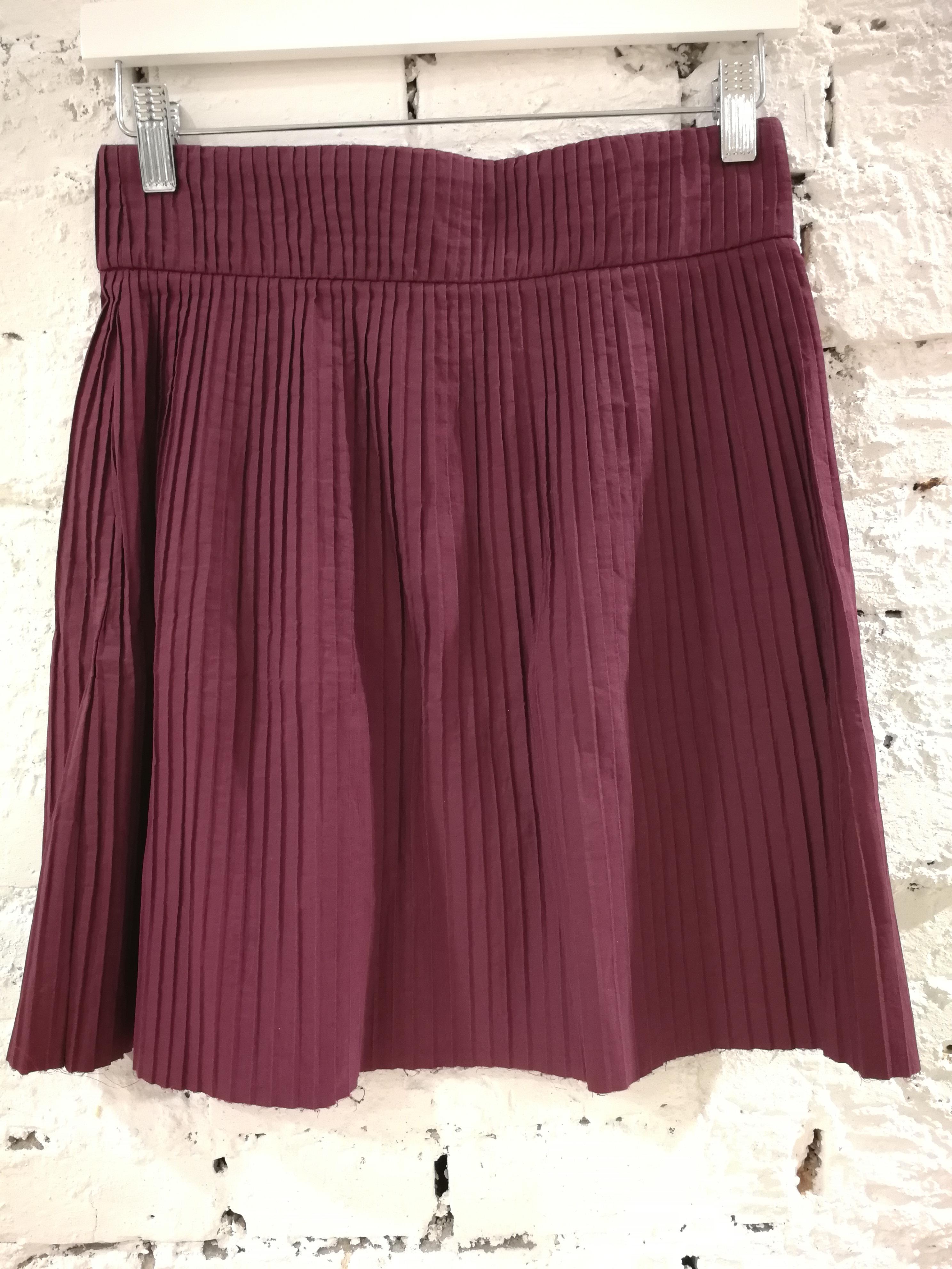Women's Miu Miu Bordeaux Cotton Skirt For Sale