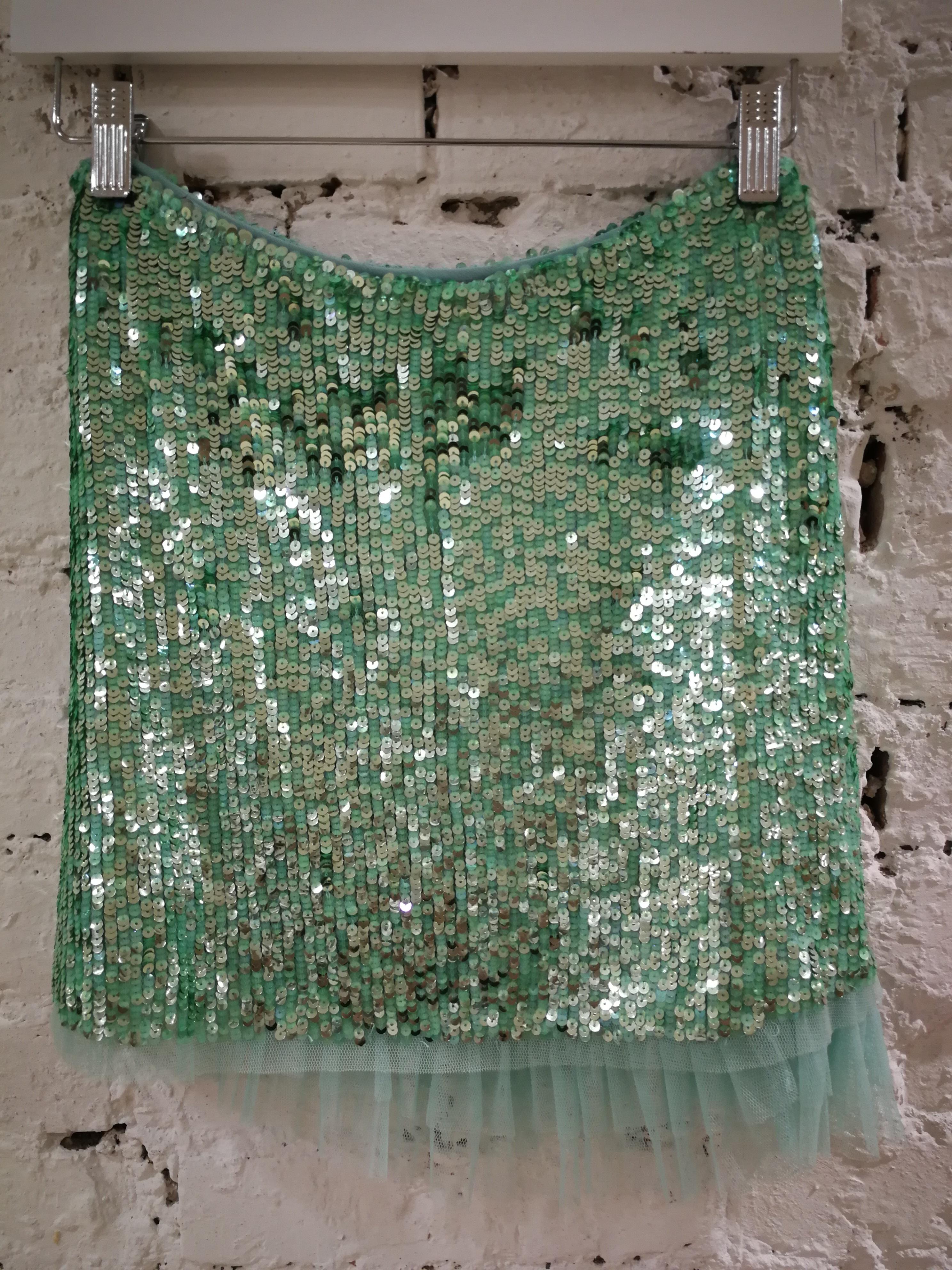 BluGirl Green Sequins Skirt 5