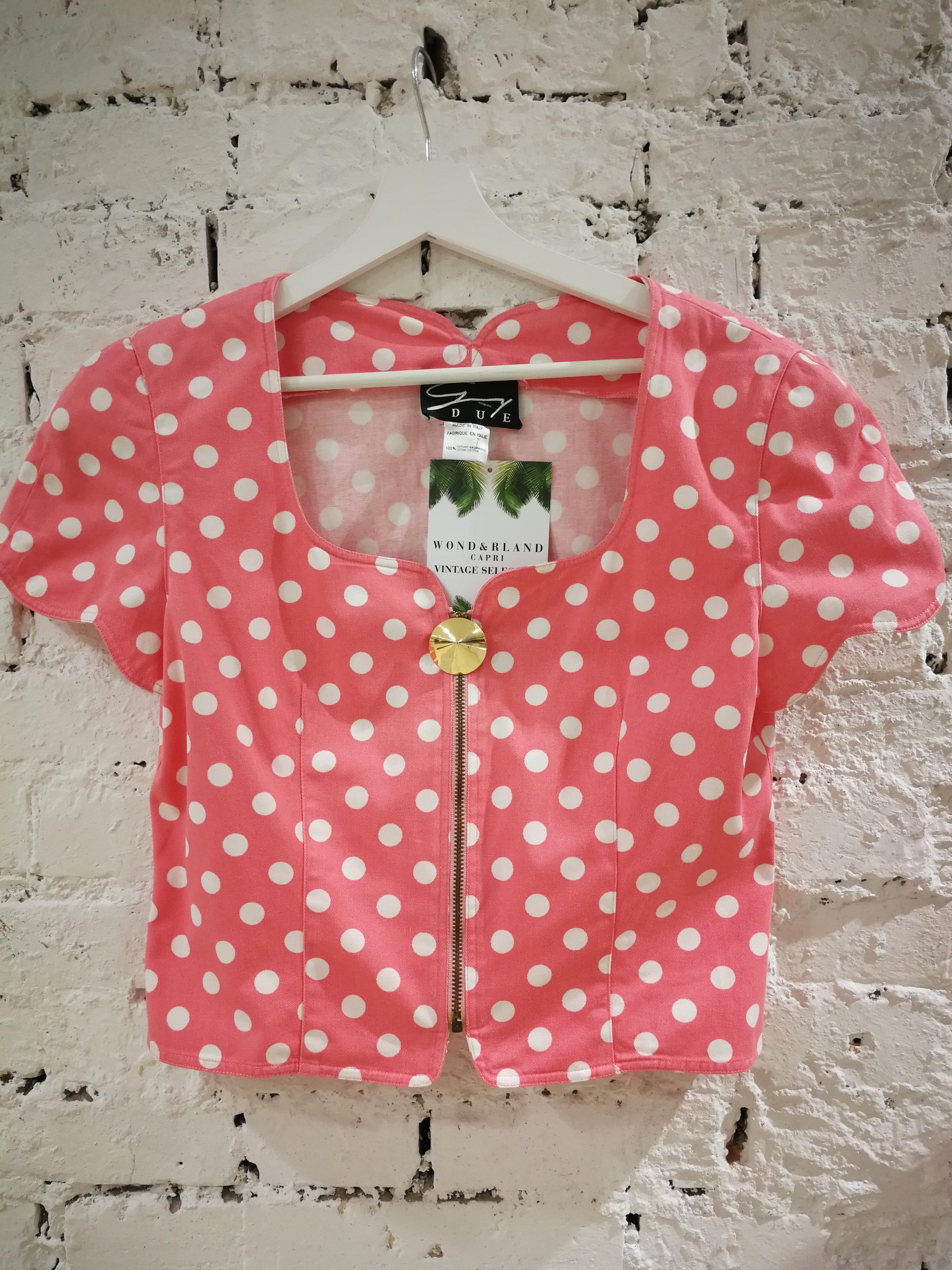 Women's Genny Pink White Pois Jacket For Sale
