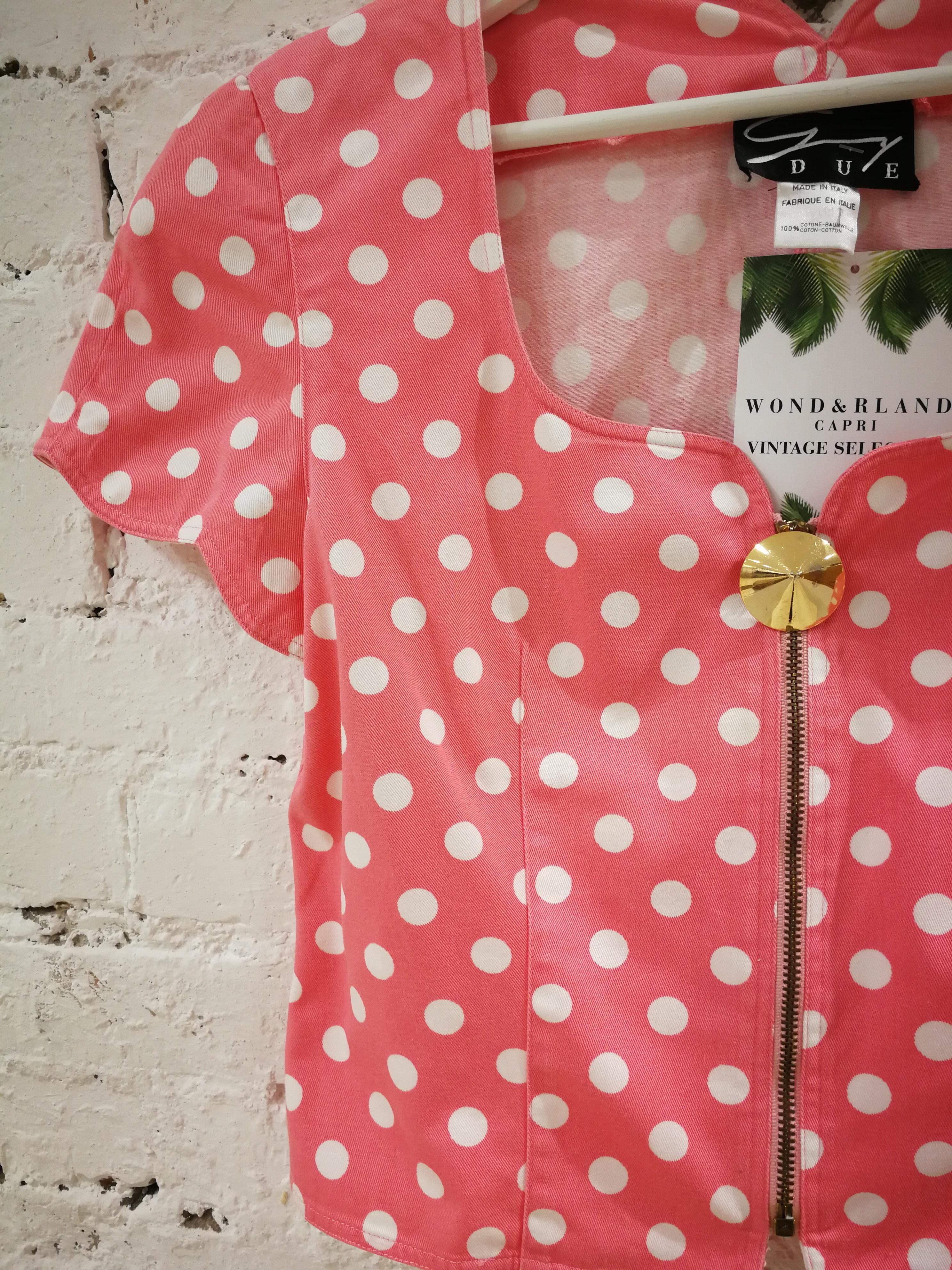 Genny Pink White Pois Jacket For Sale 2