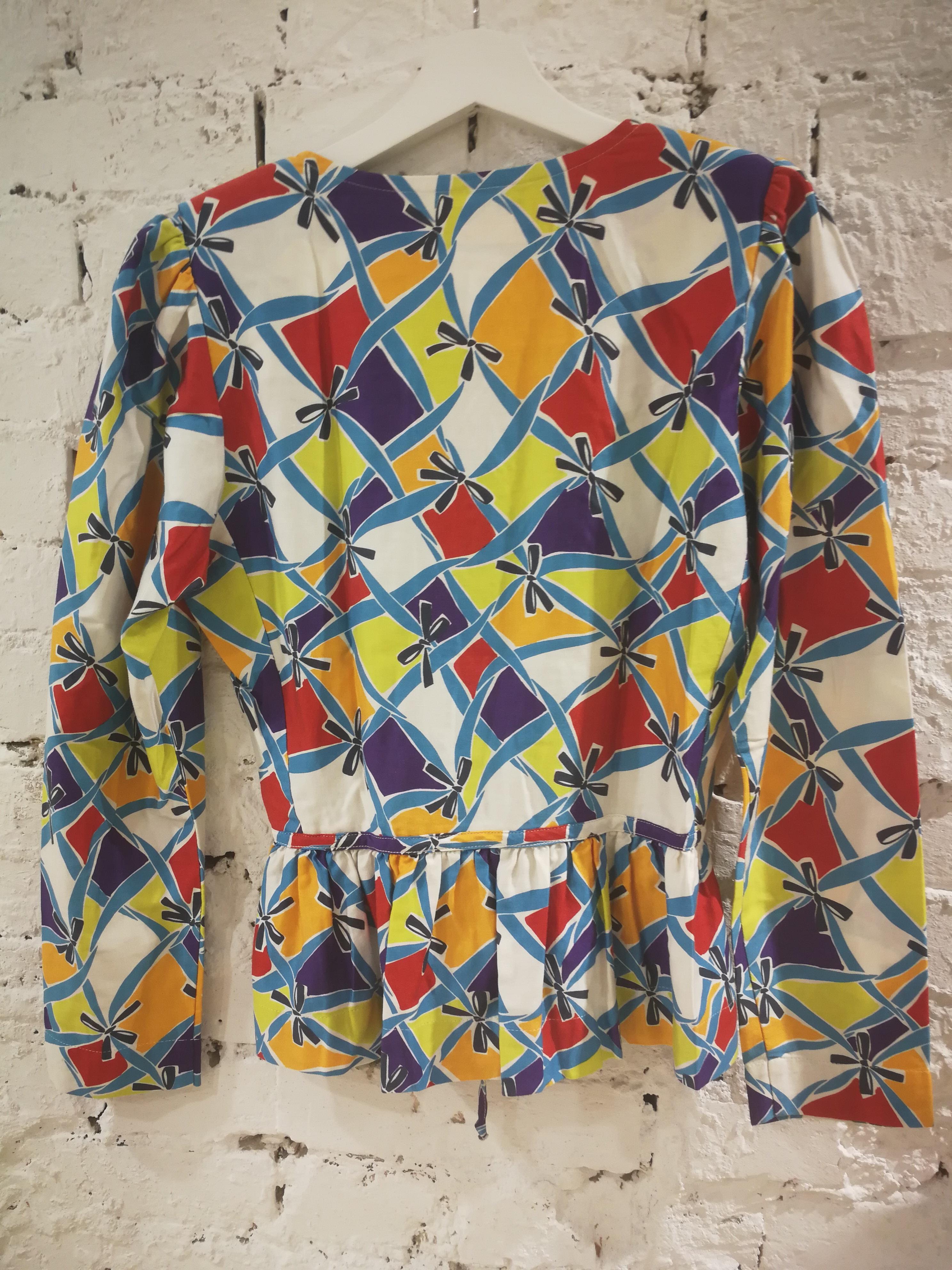 Yves Saint Laurent Variation Cotton Multicoloured Jacket Shirt In Excellent Condition In Capri, IT