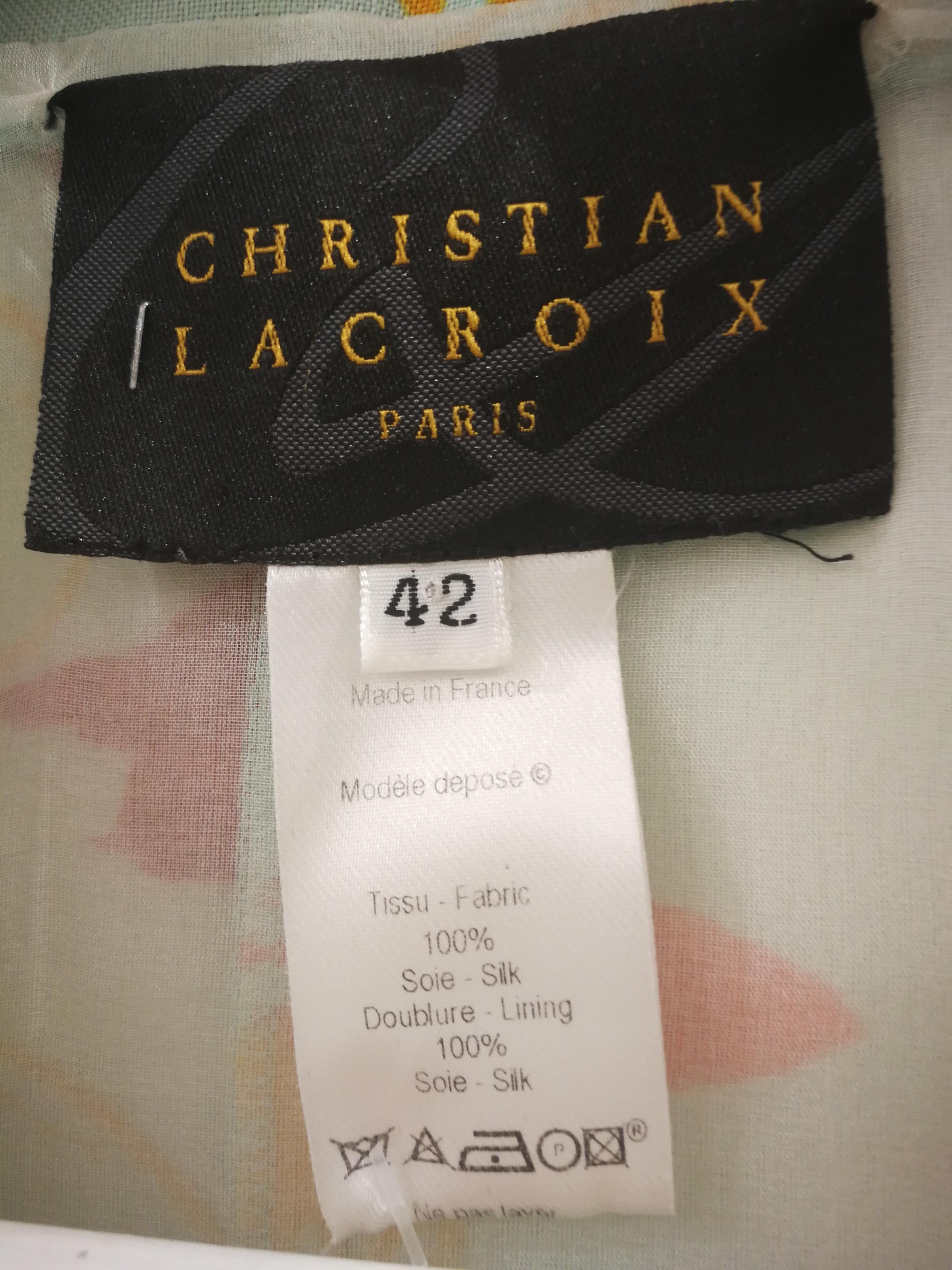 Christian Lacroix Multicoloured Silk Shirt For Sale 1