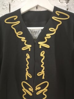 Moschino Cheap & Chic Black Gold Wool Jacket