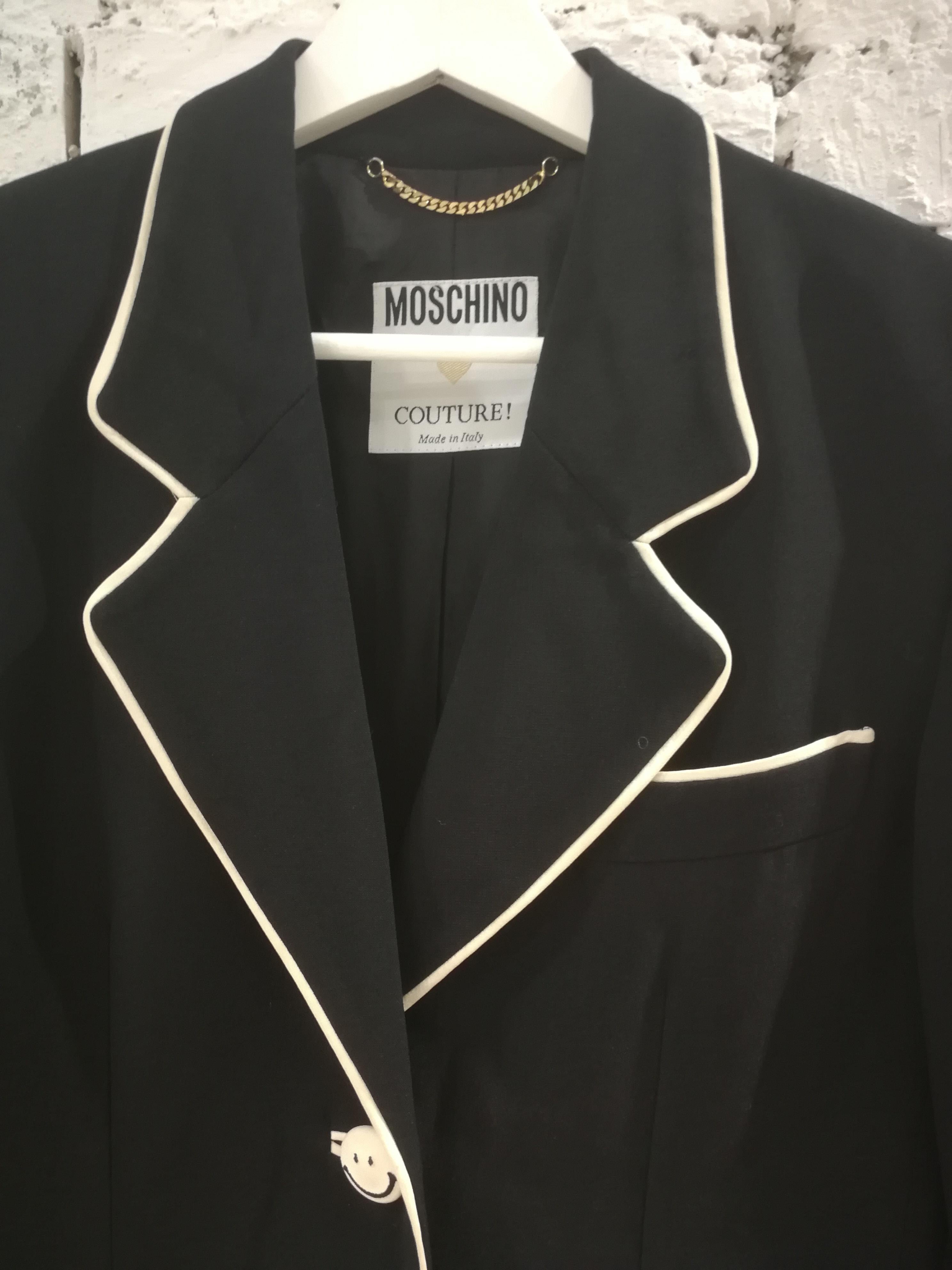 Women's Moschino Couture Black Smiles Blazer 