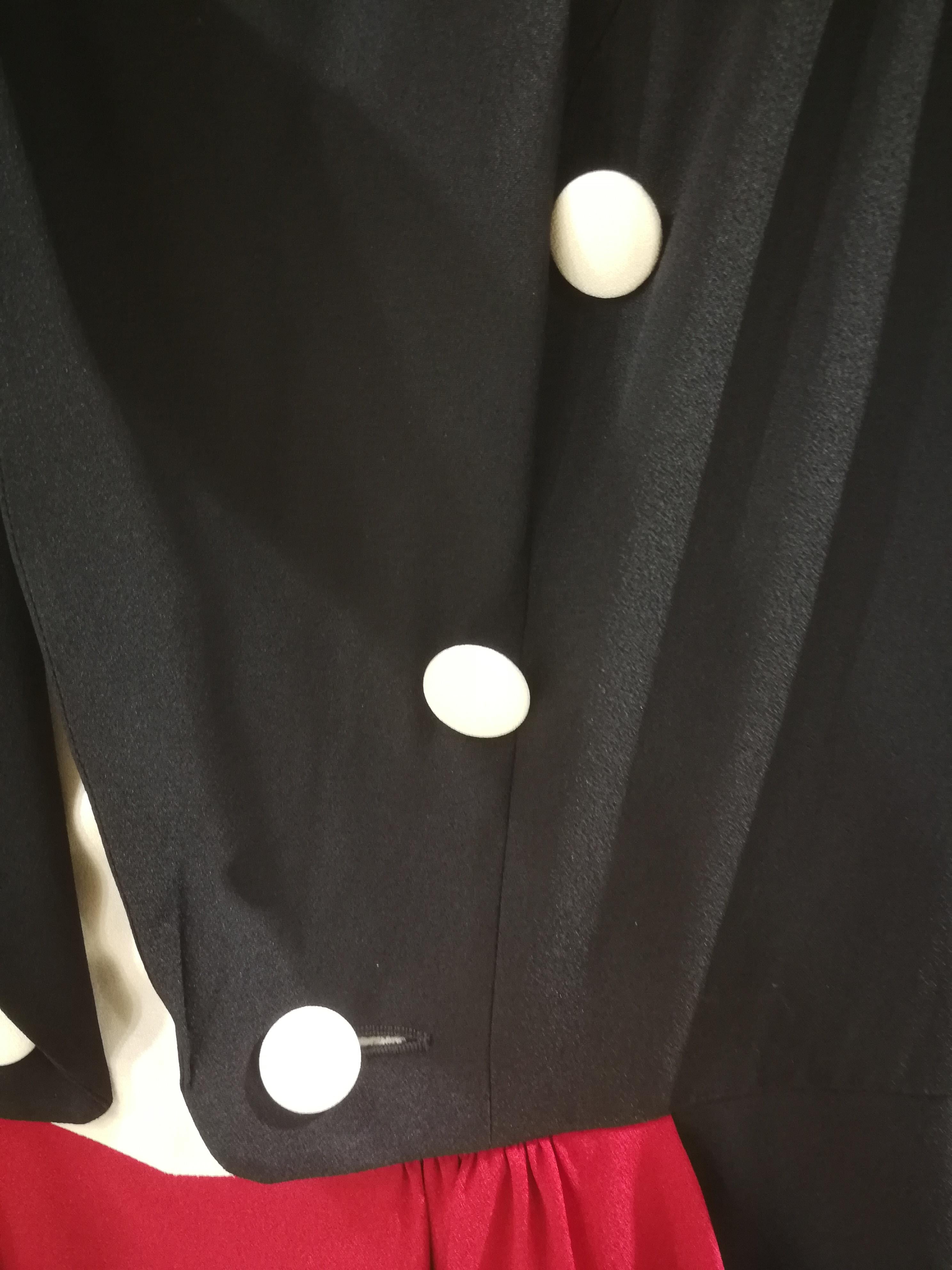 Moschino Cheap and Chic Vestido Negro Blanco Rojo en venta 1