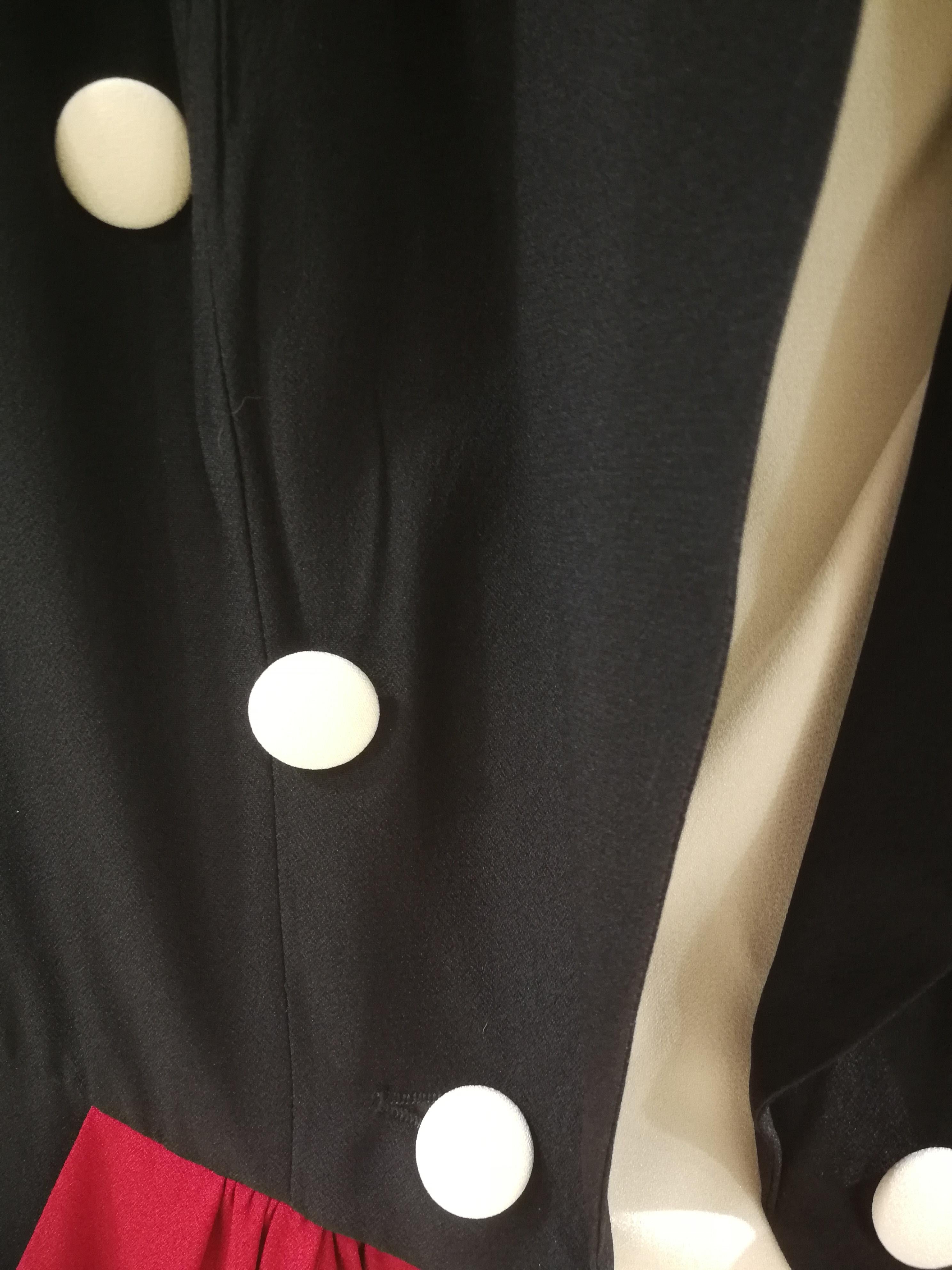 Moschino Cheap & Chic Black White Red Dress For Sale 2