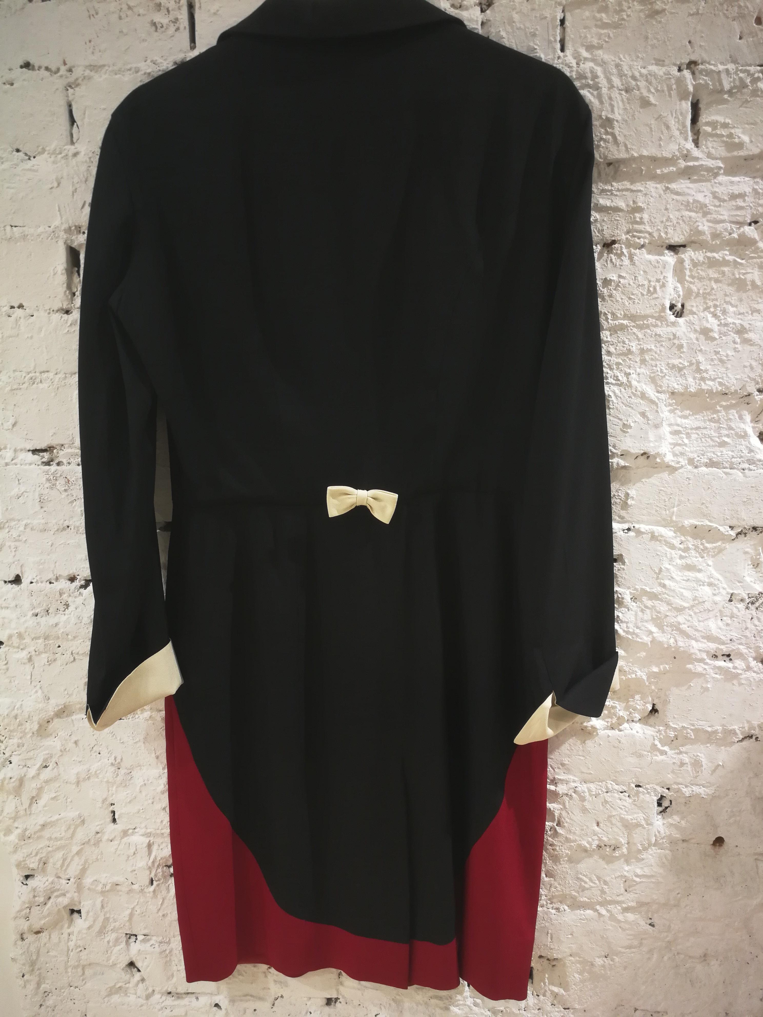 Moschino Cheap and Chic Vestido Negro Blanco Rojo en venta 4