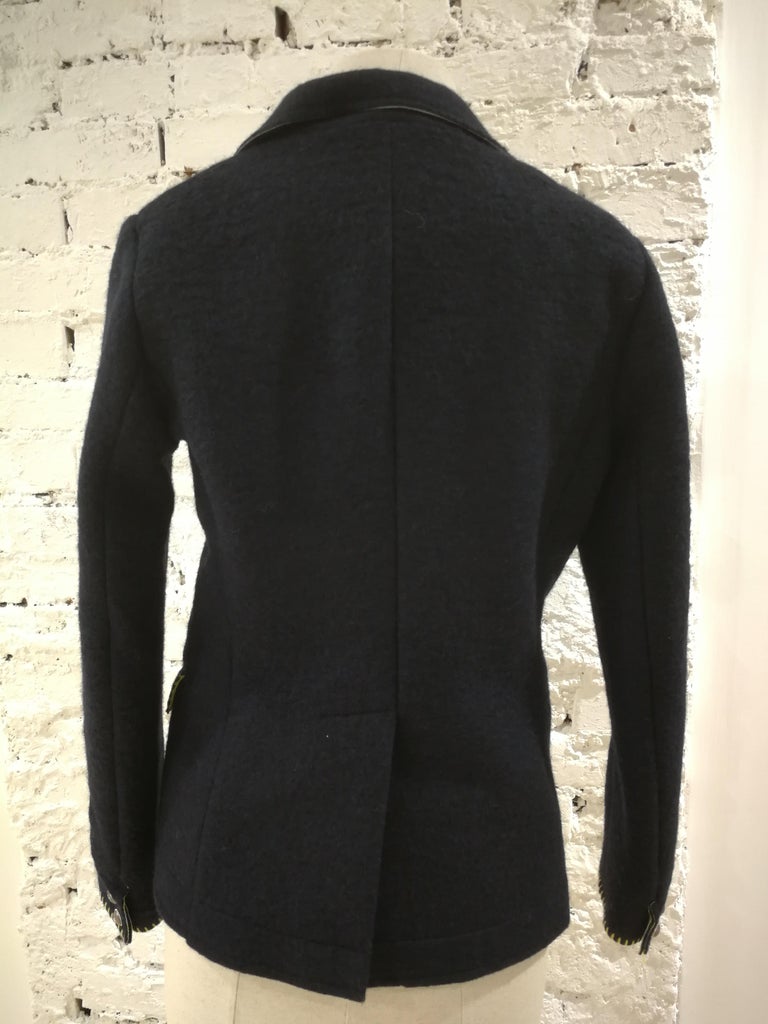 De'Hart Blue Wool Jacket For Sale at 1stDibs