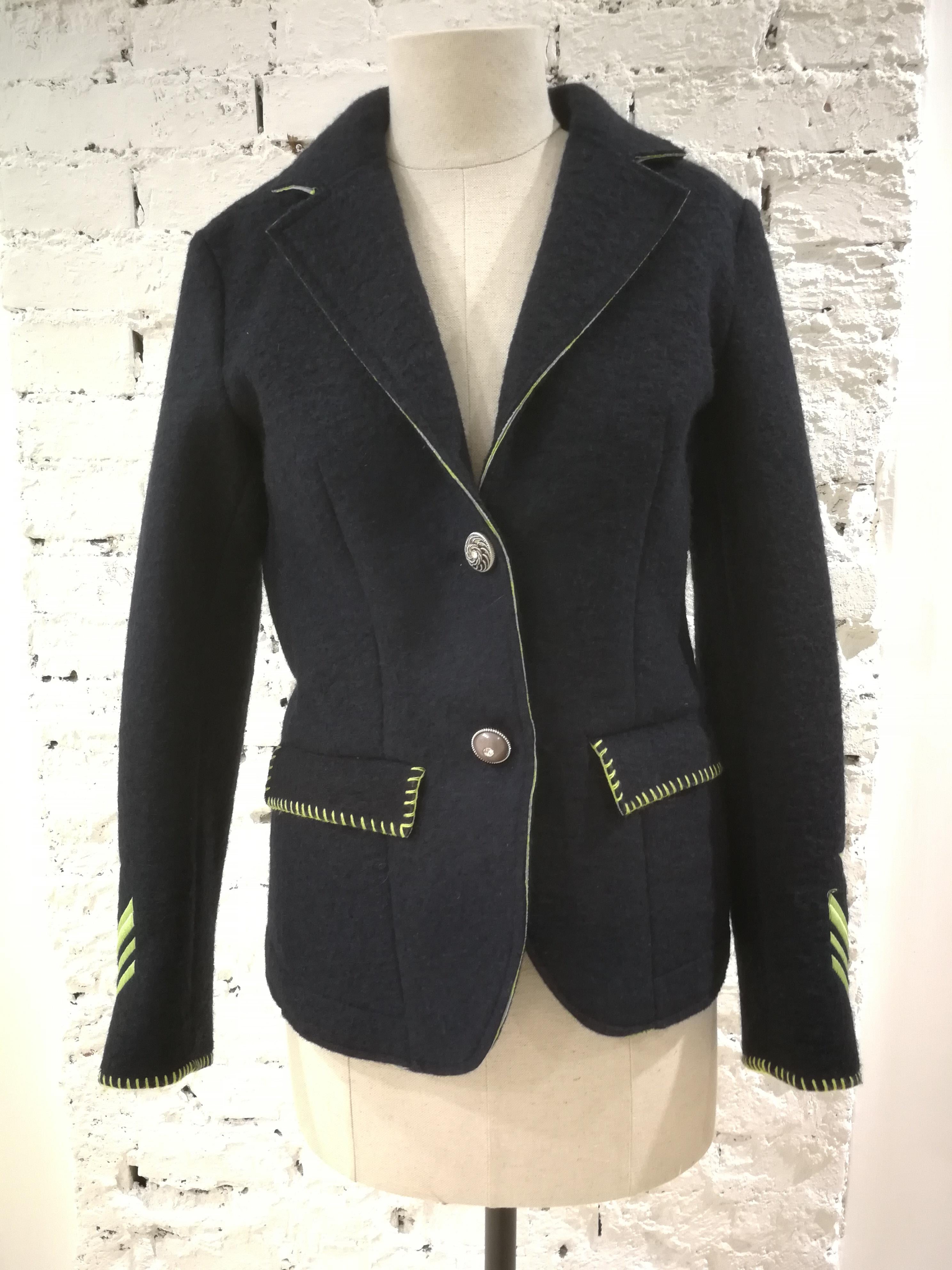 De'Hart Blue Wool Jacket For Sale 8