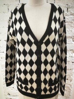 Versace Black & White wool Cardigan