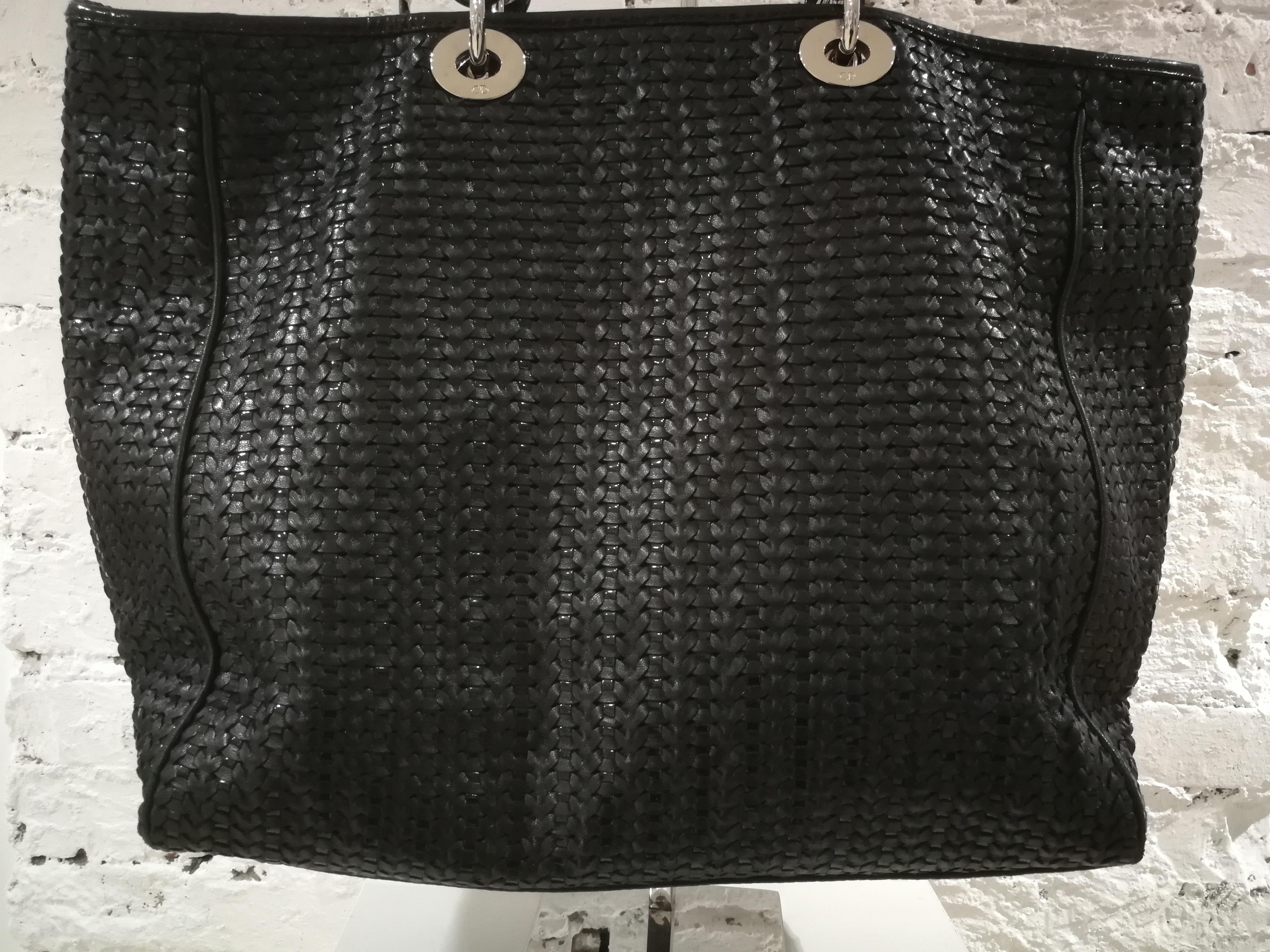 Christian Dior Black Patent Leather Bag 5