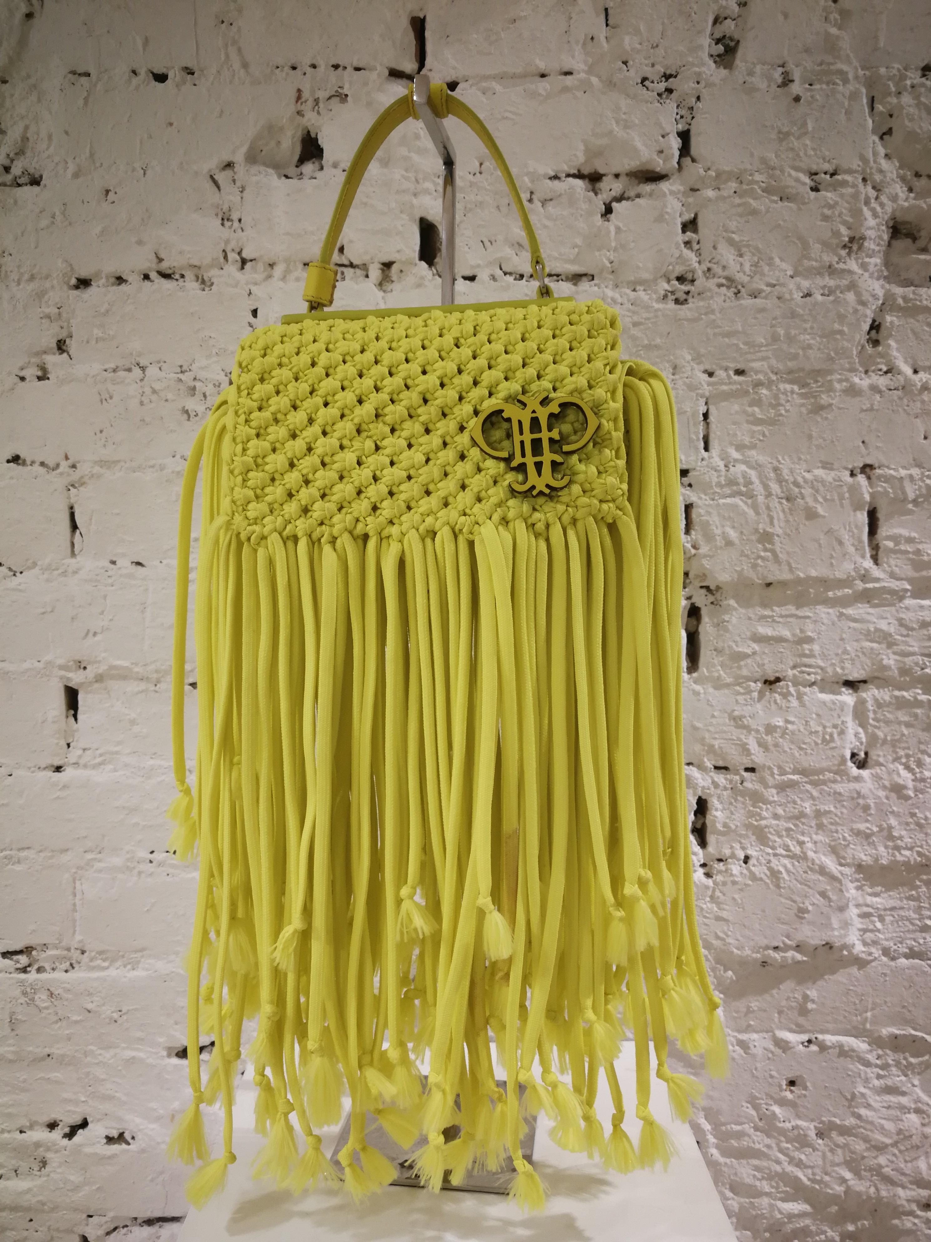 yellow fringe bag