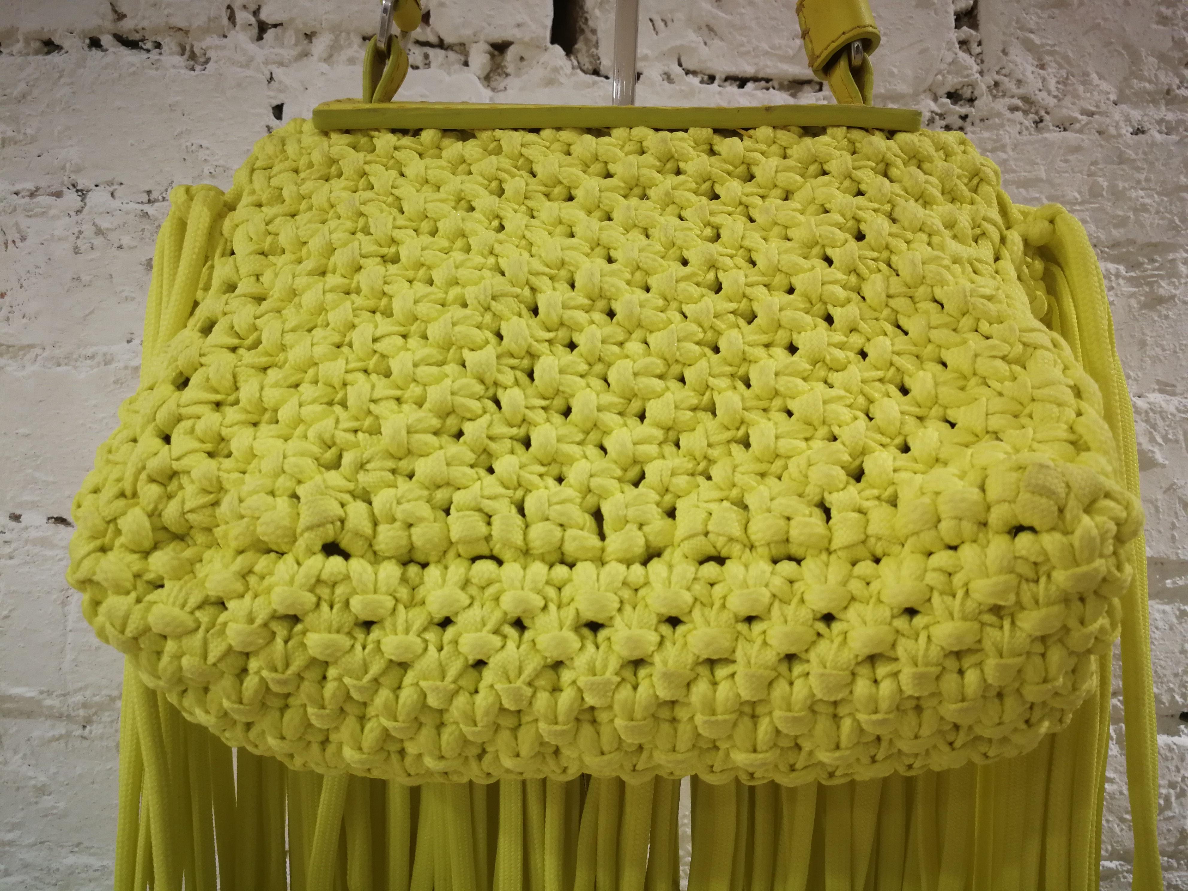 Emilio Pucci Yellow Fringes Shoulder Bag 8