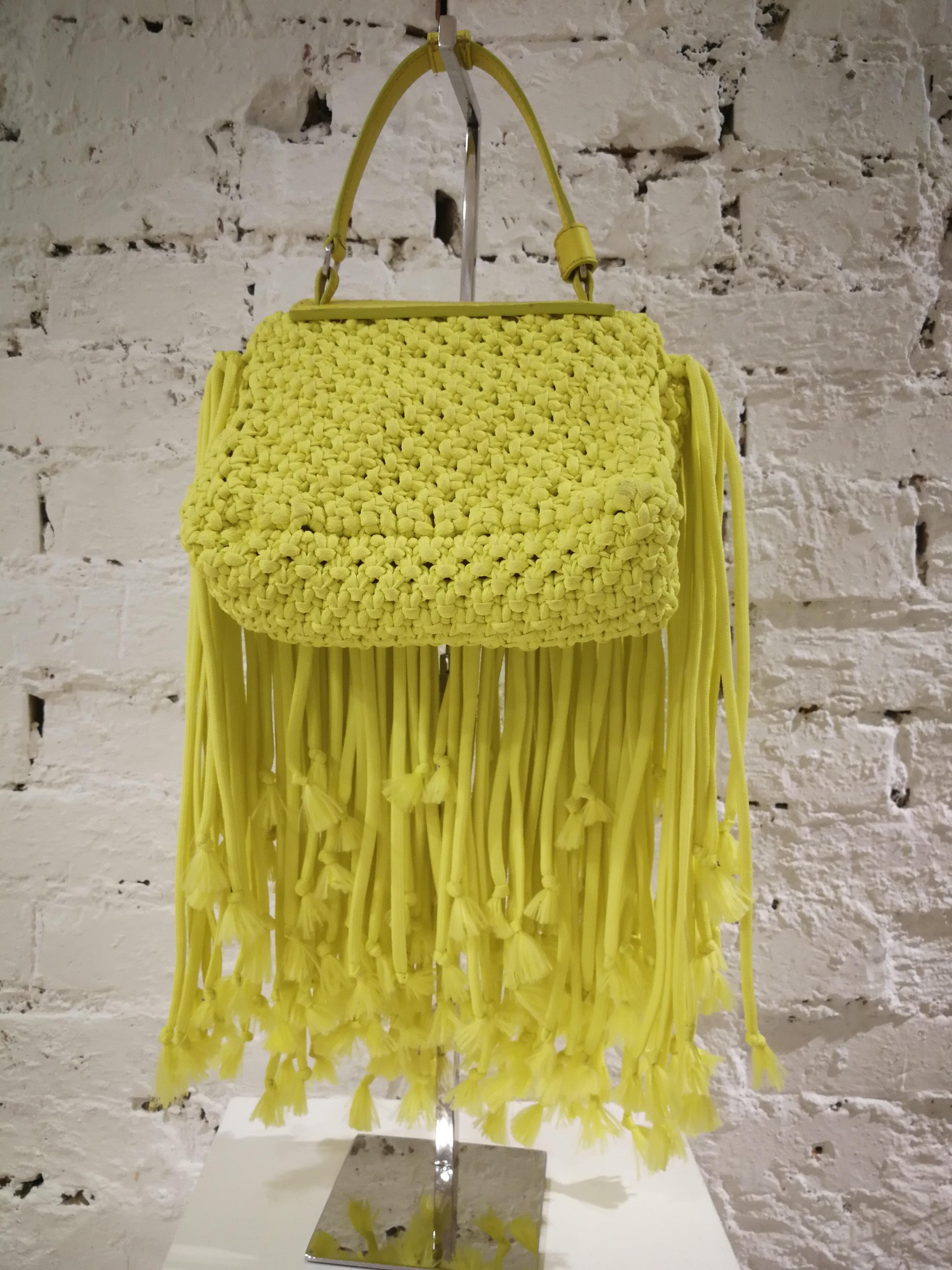 Emilio Pucci Yellow Fringes Shoulder Bag 11
