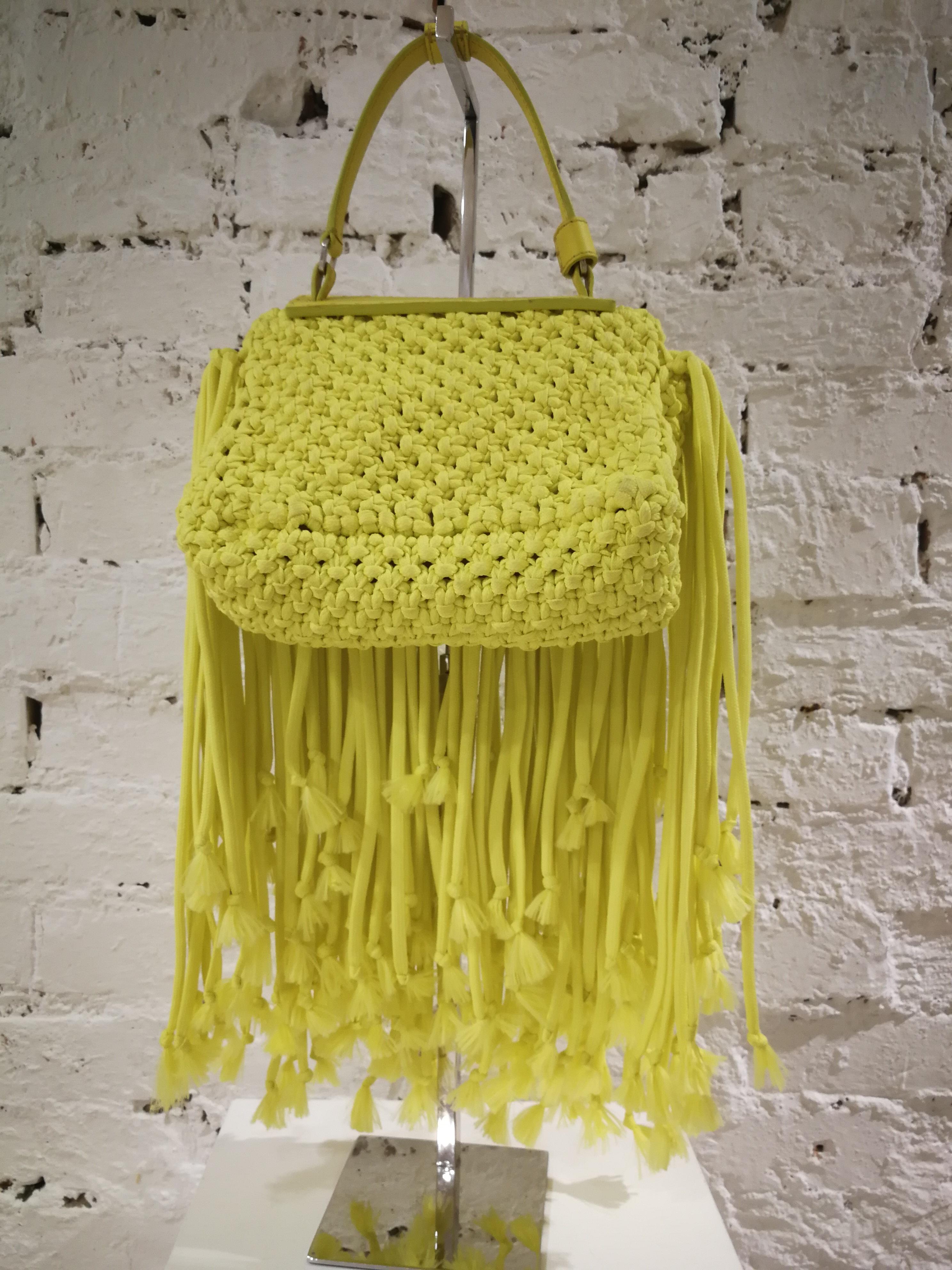 Emilio Pucci Yellow Fringes Shoulder Bag 12