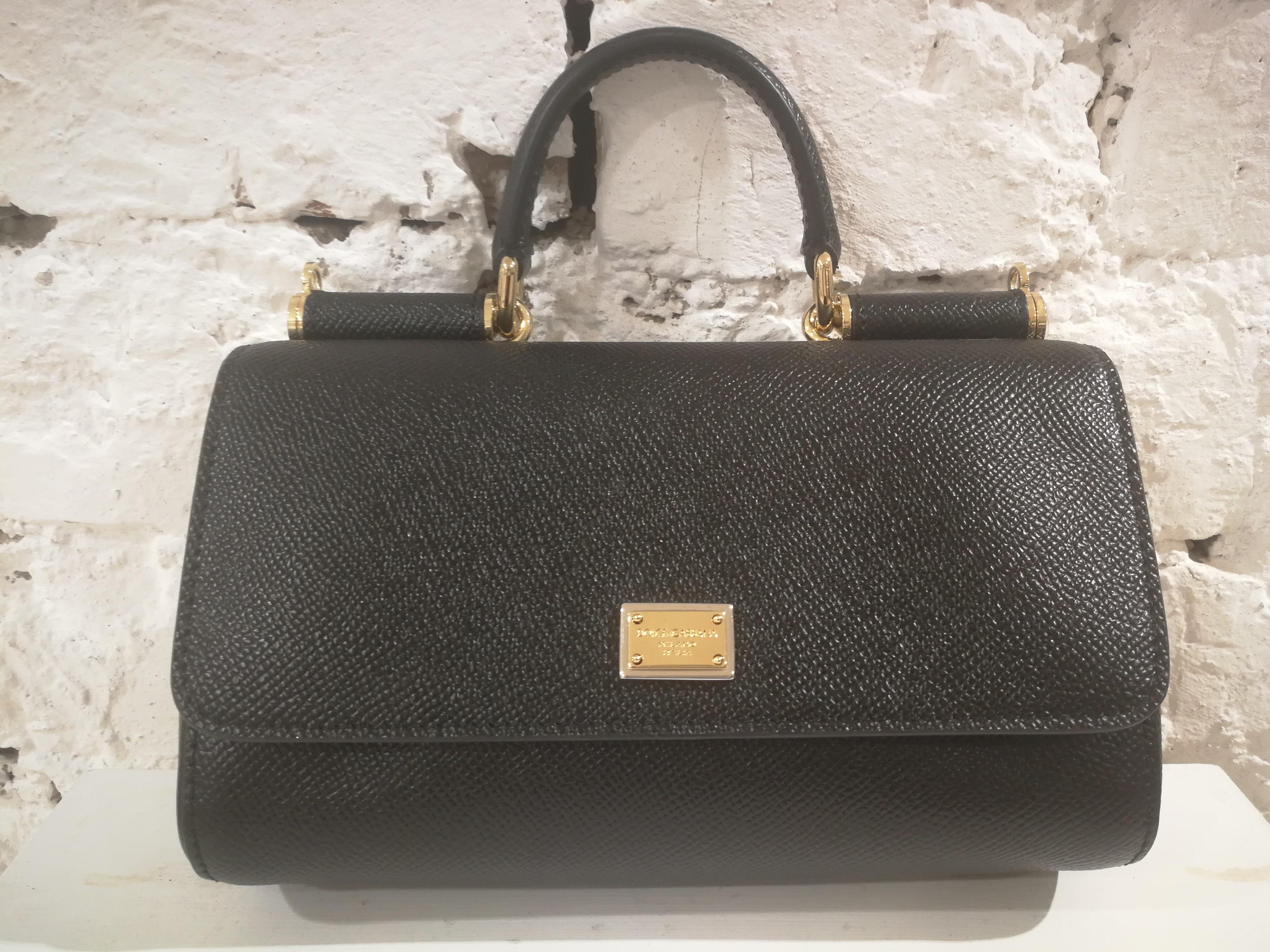 Dolce & Gabbana Black Leather Shoulder Bag NWOT 4