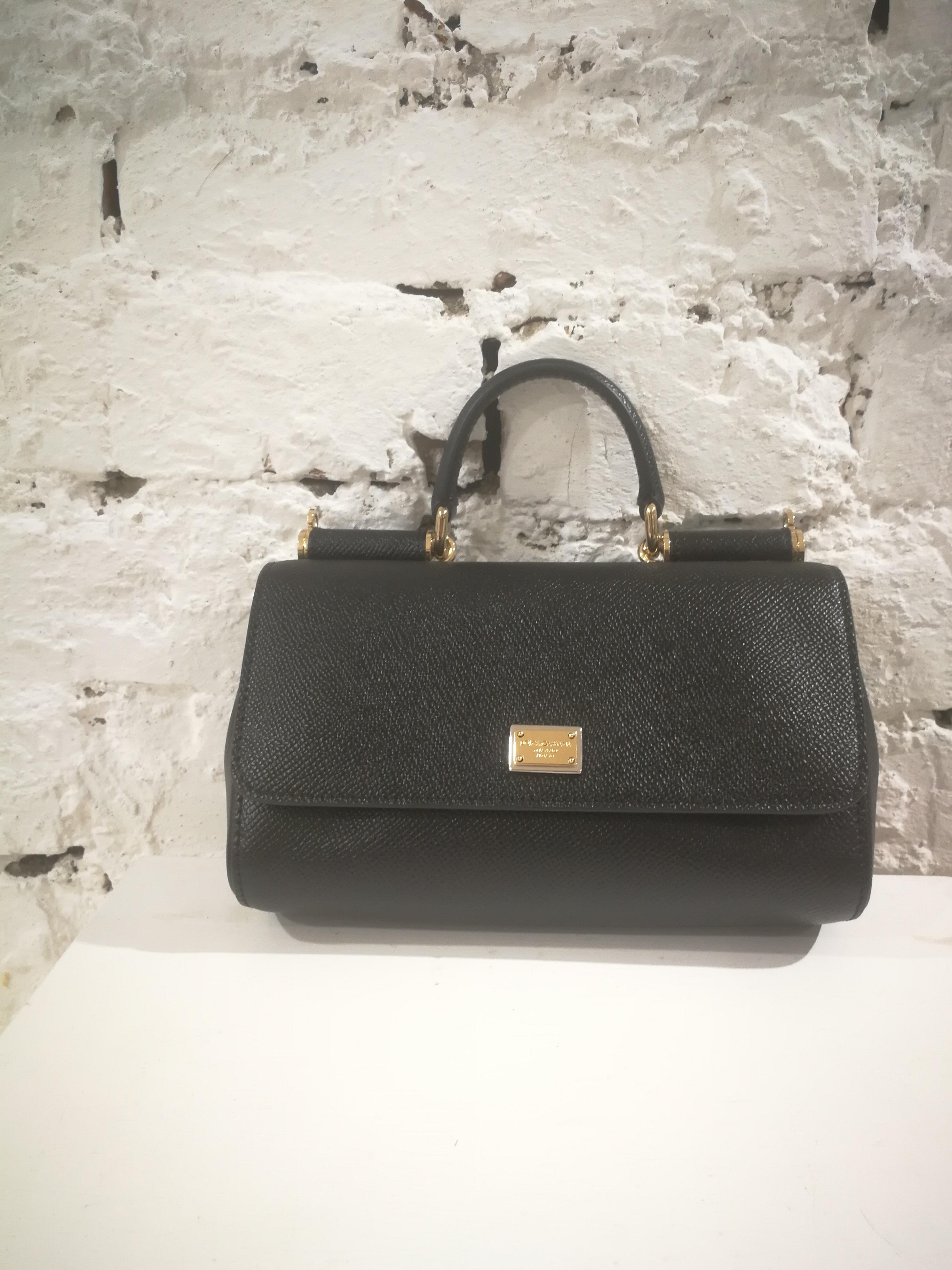 Dolce & Gabbana Black Leather Shoulder Bag NWOT 5