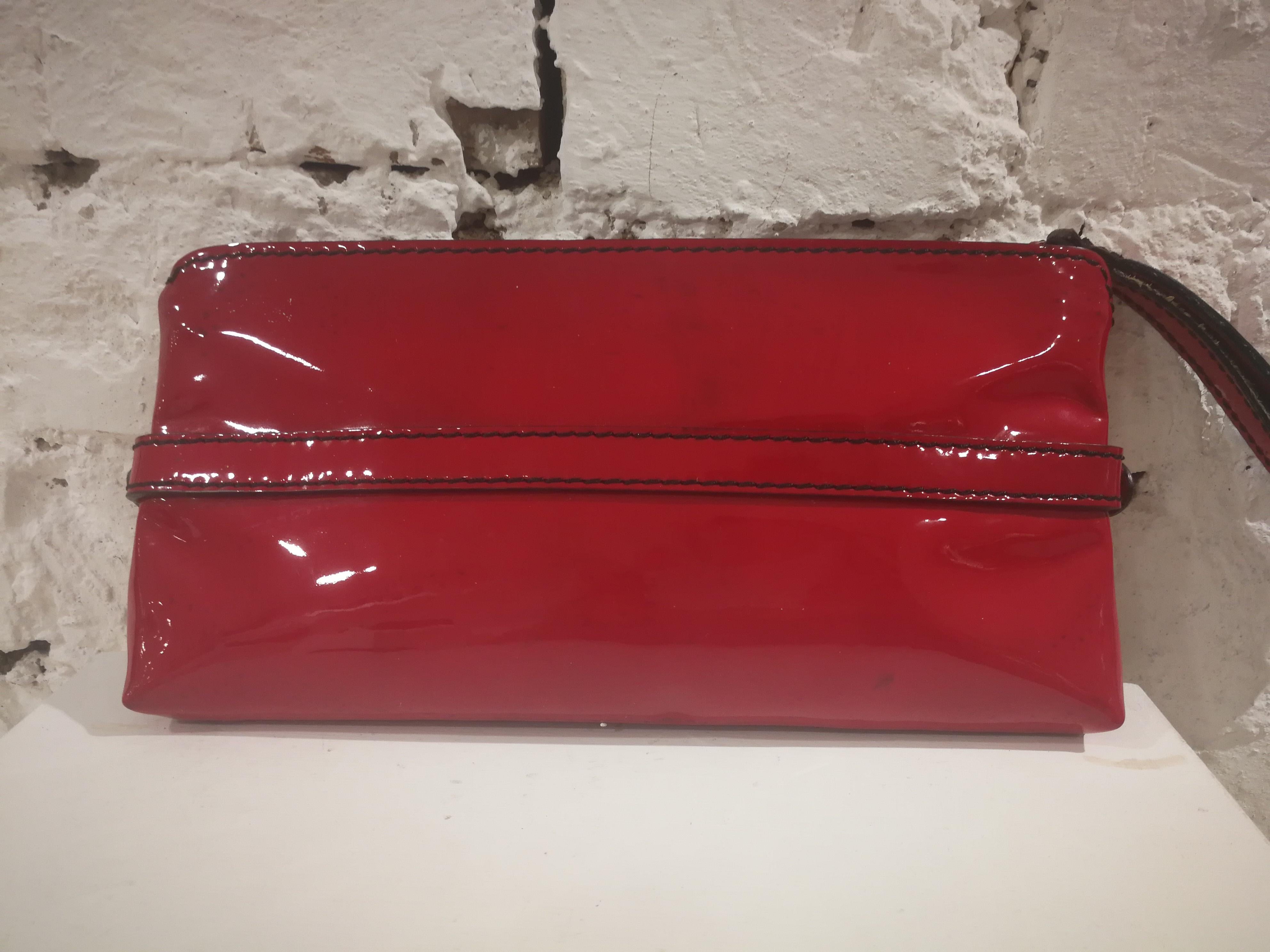 Valentino Red Patent Leather Handle Bag / Clutch 1