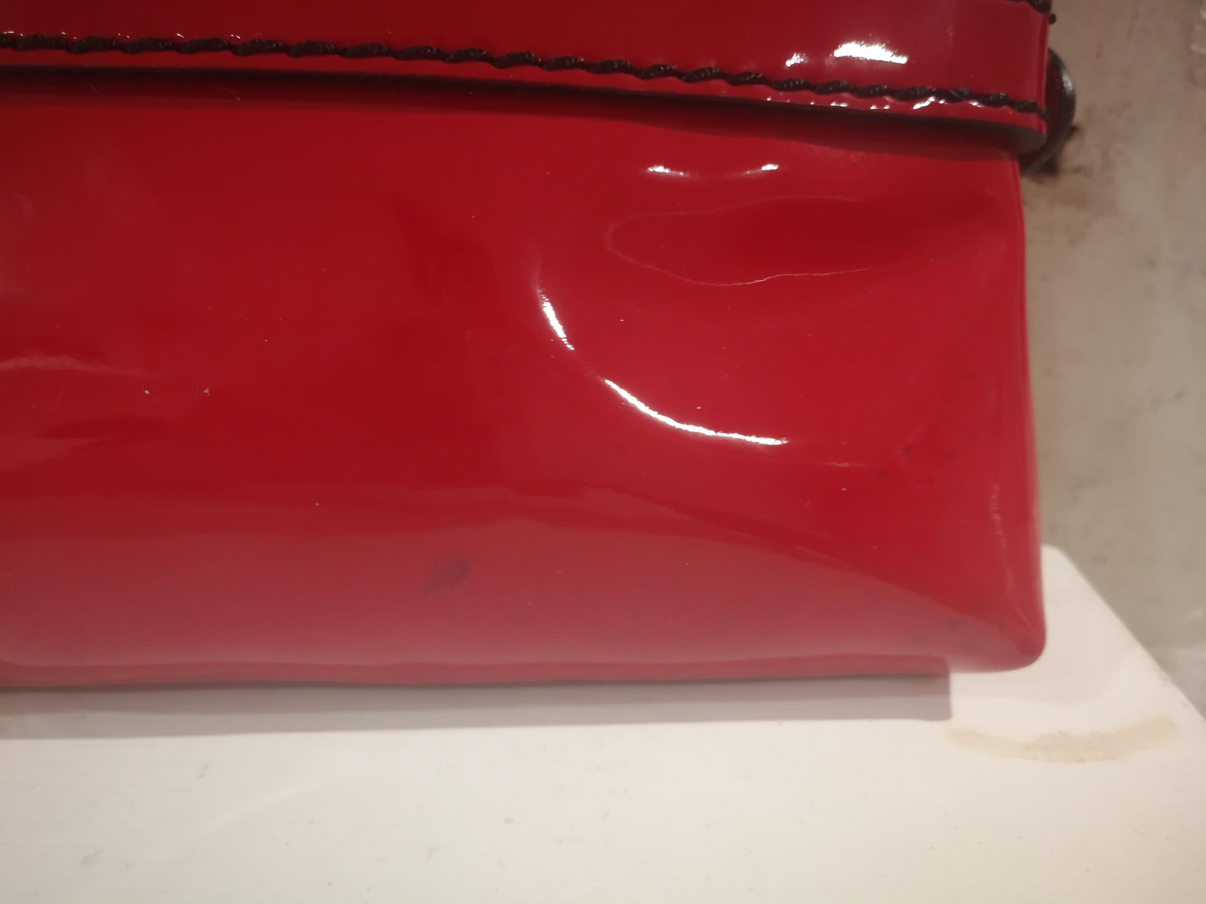 Valentino Red Patent Leather Handle Bag / Clutch 2