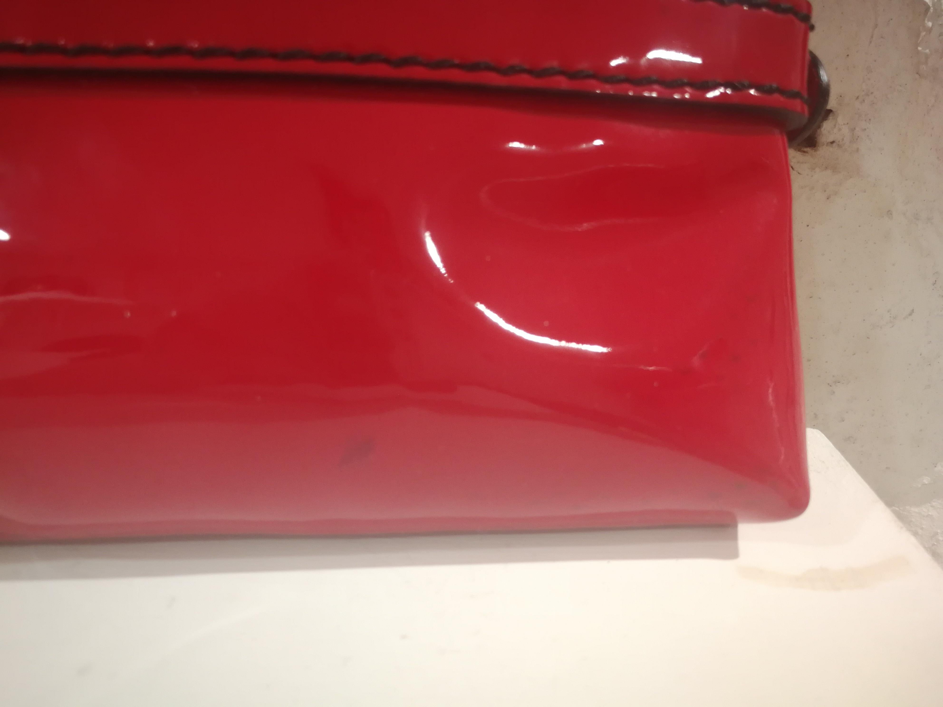 Valentino Red Patent Leather Handle Bag / Clutch 3