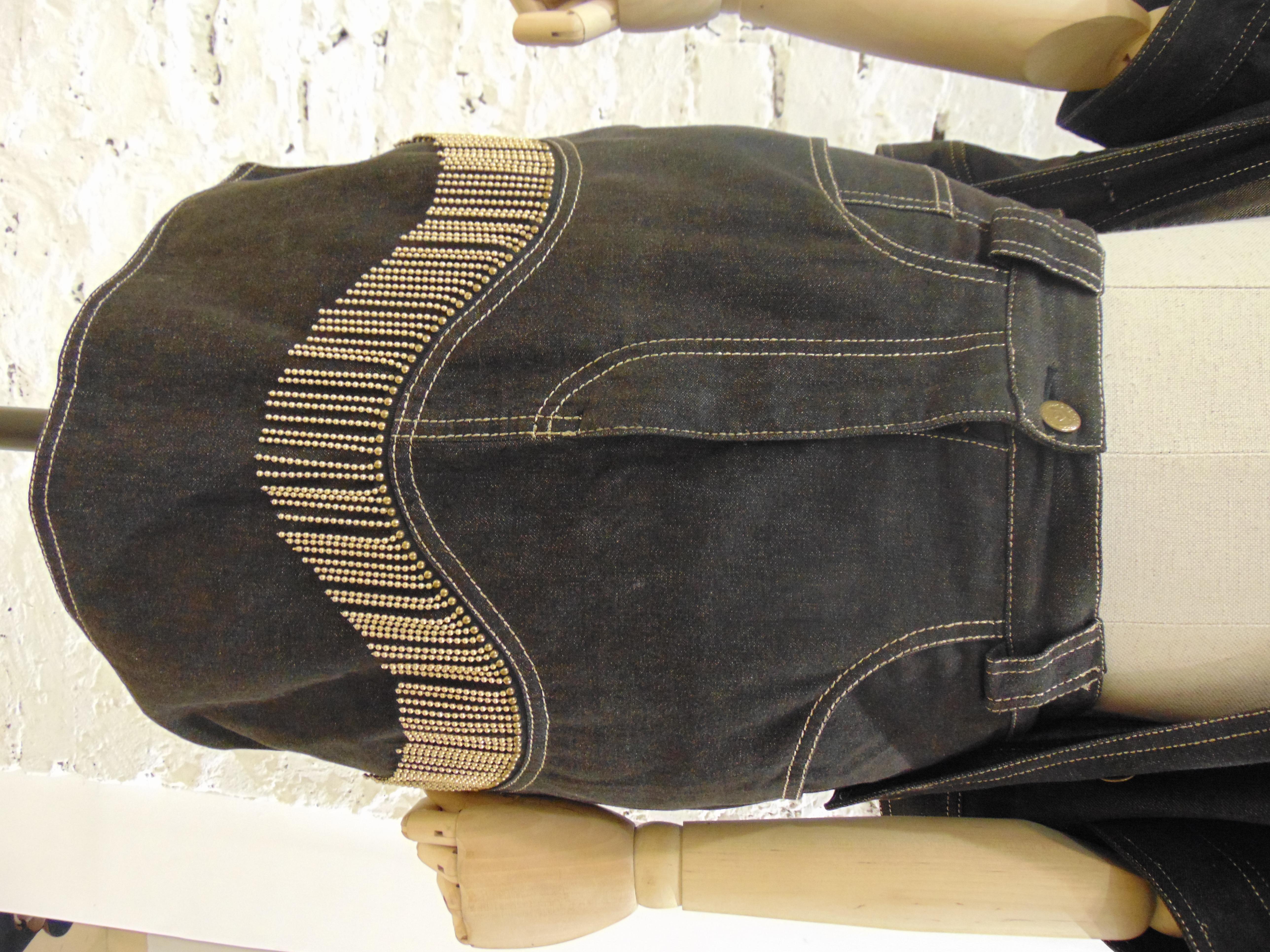 Moschino Jeans Denim Skirt Suit 1