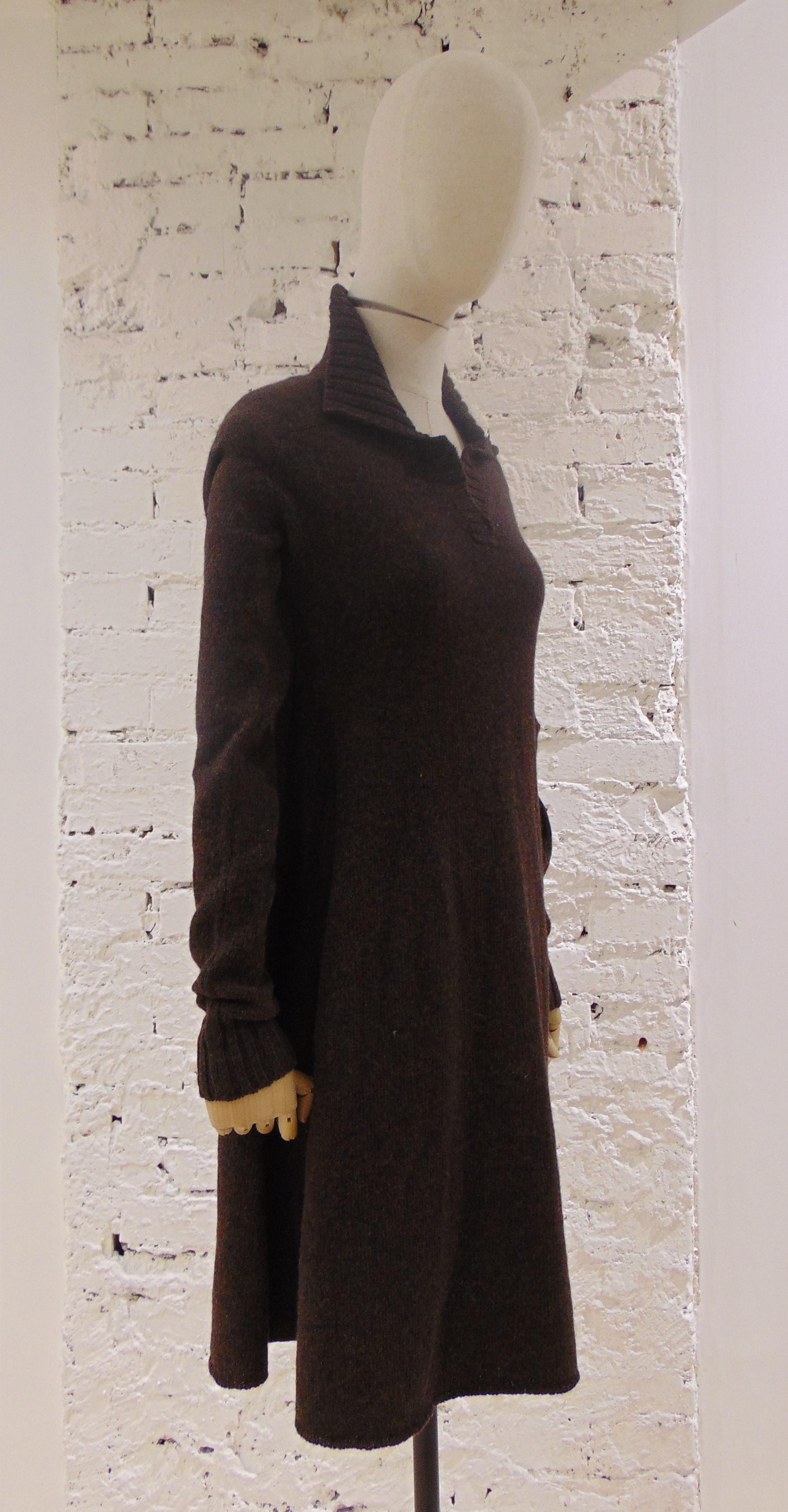 Balenciaga Brown Wool Dress NWOT For Sale 1