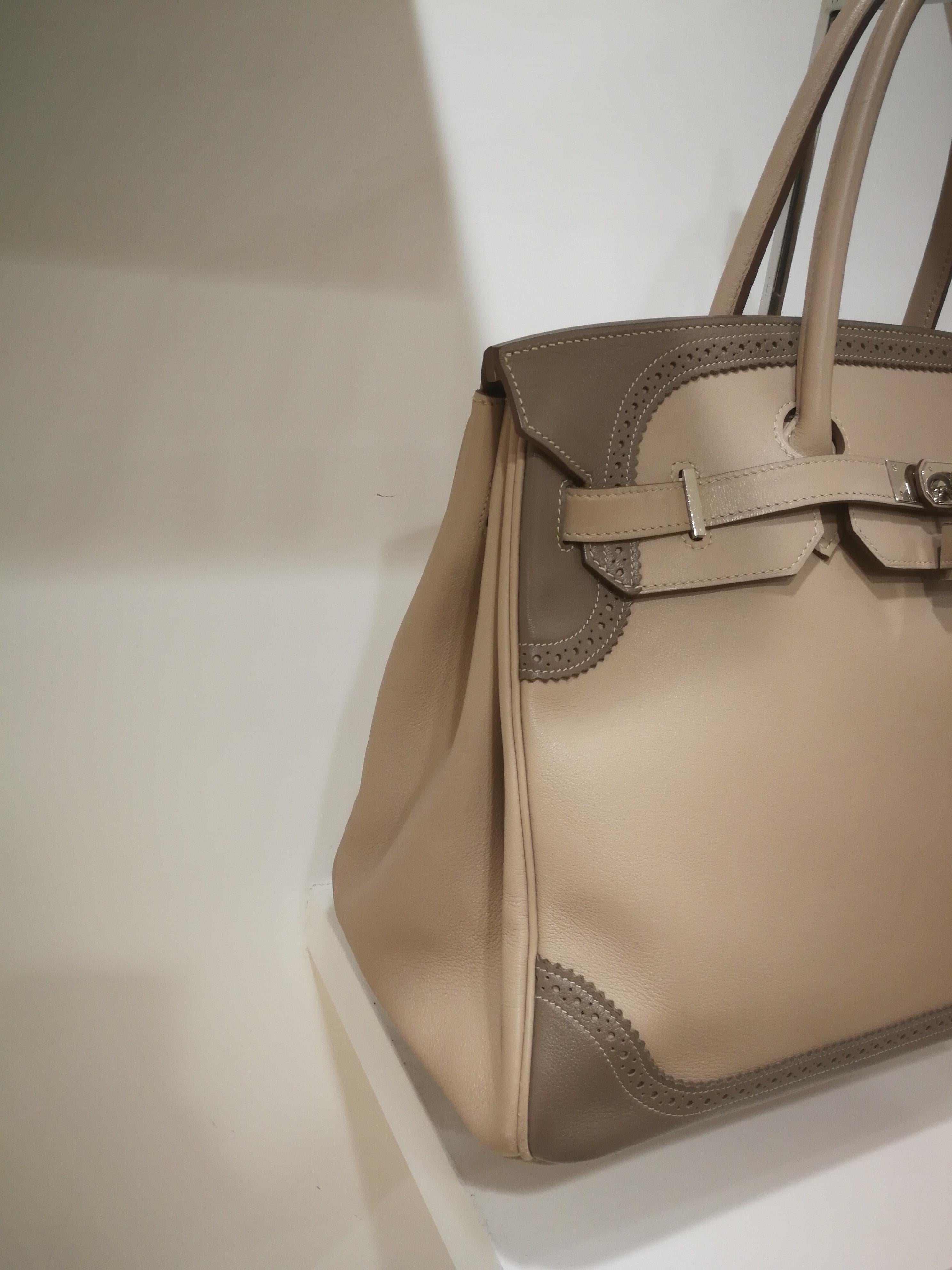 Hermès Argile Etoupe Birkin Ghillies Bag 4