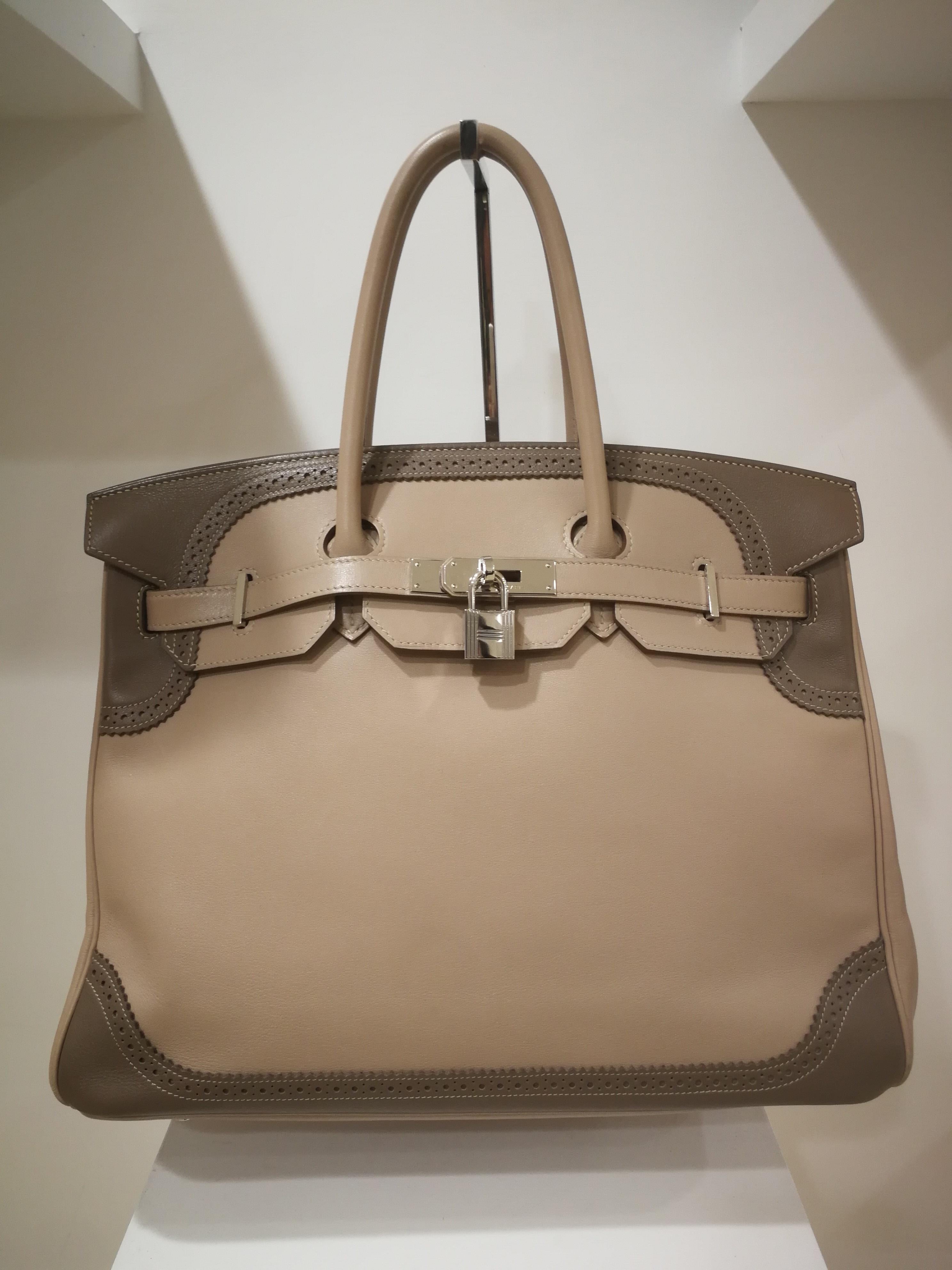 Hermès Argile Etoupe Birkin Ghillies Bag 6