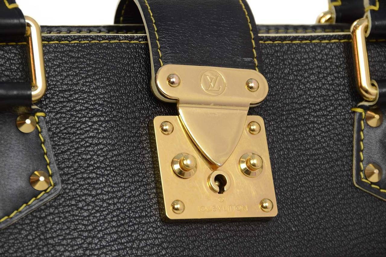 Women's 2000s Louis Vuitton Suhali Black Leather Bag