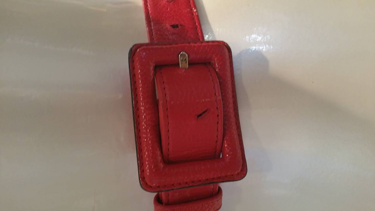 1980s Chanel Red Leather Funny pack In Good Condition In Capri, IT