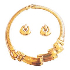 1970s Givenchy Parure_ Earrings with Necklace