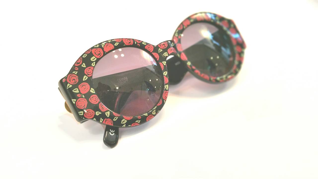 1990 Gianni Versace Sunglasses with roses design.